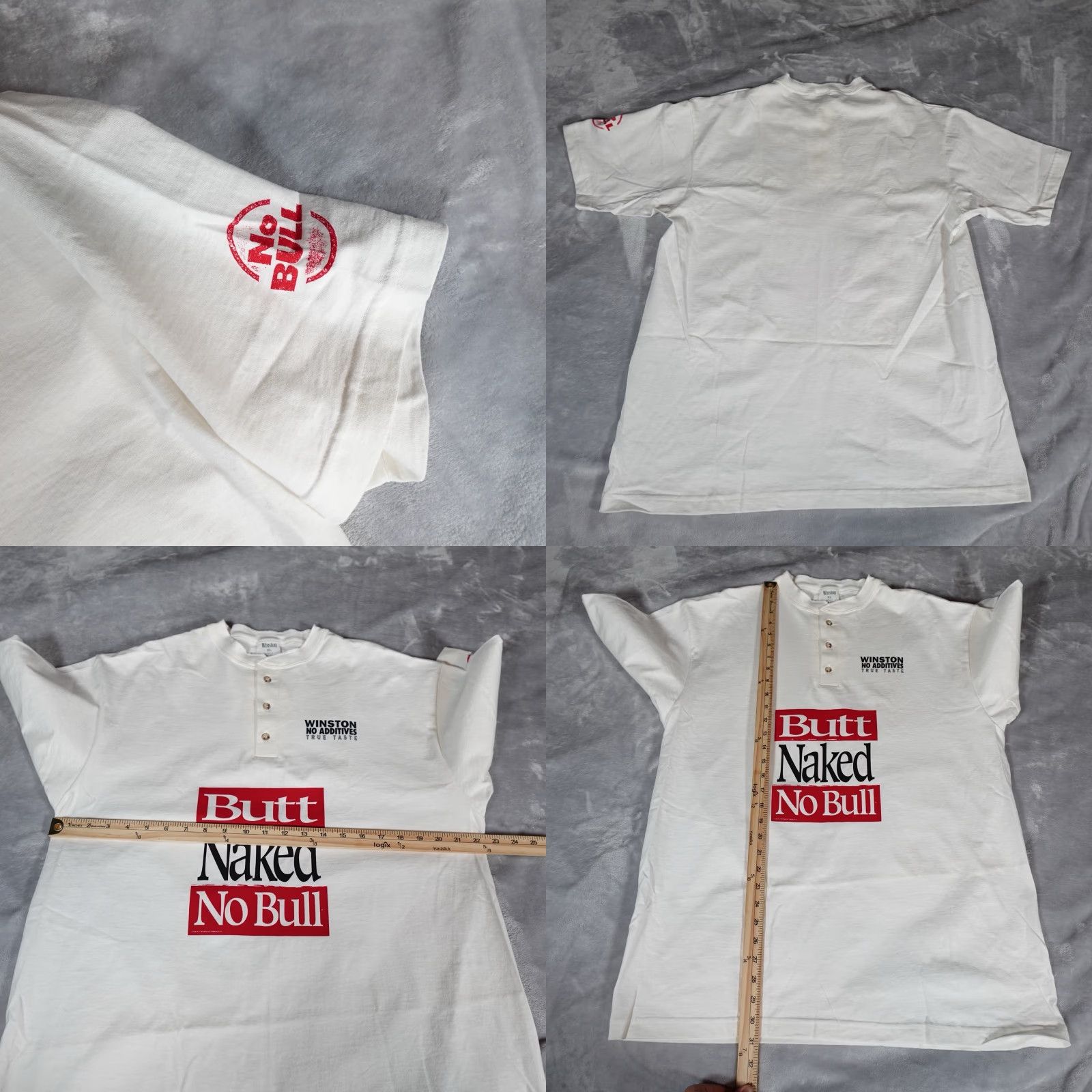 Vintage VINTAGE Winston Cigarettes Henley T Shirt Mens XL Slim Spring 90s Logo Graphic Print Size US XL / EU 56 / 4 - 8 Thumbnail
