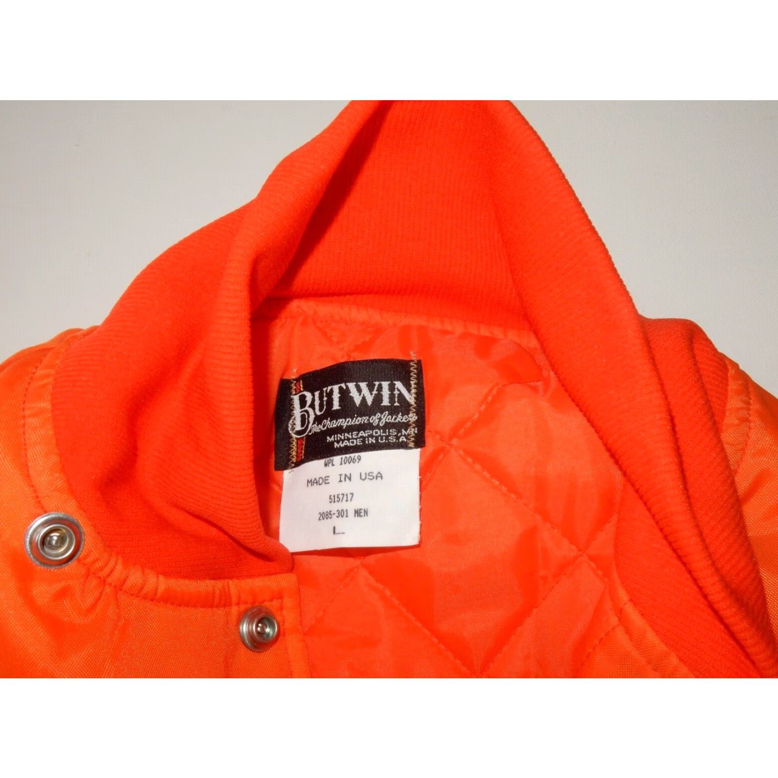 Vintage VINTAGE Butwin Men's Windbreaker Jacket Size L Orange Nylon Denim 80s 90s Made in USA Size US L / EU 52-54 / 3 - 4 Thumbnail