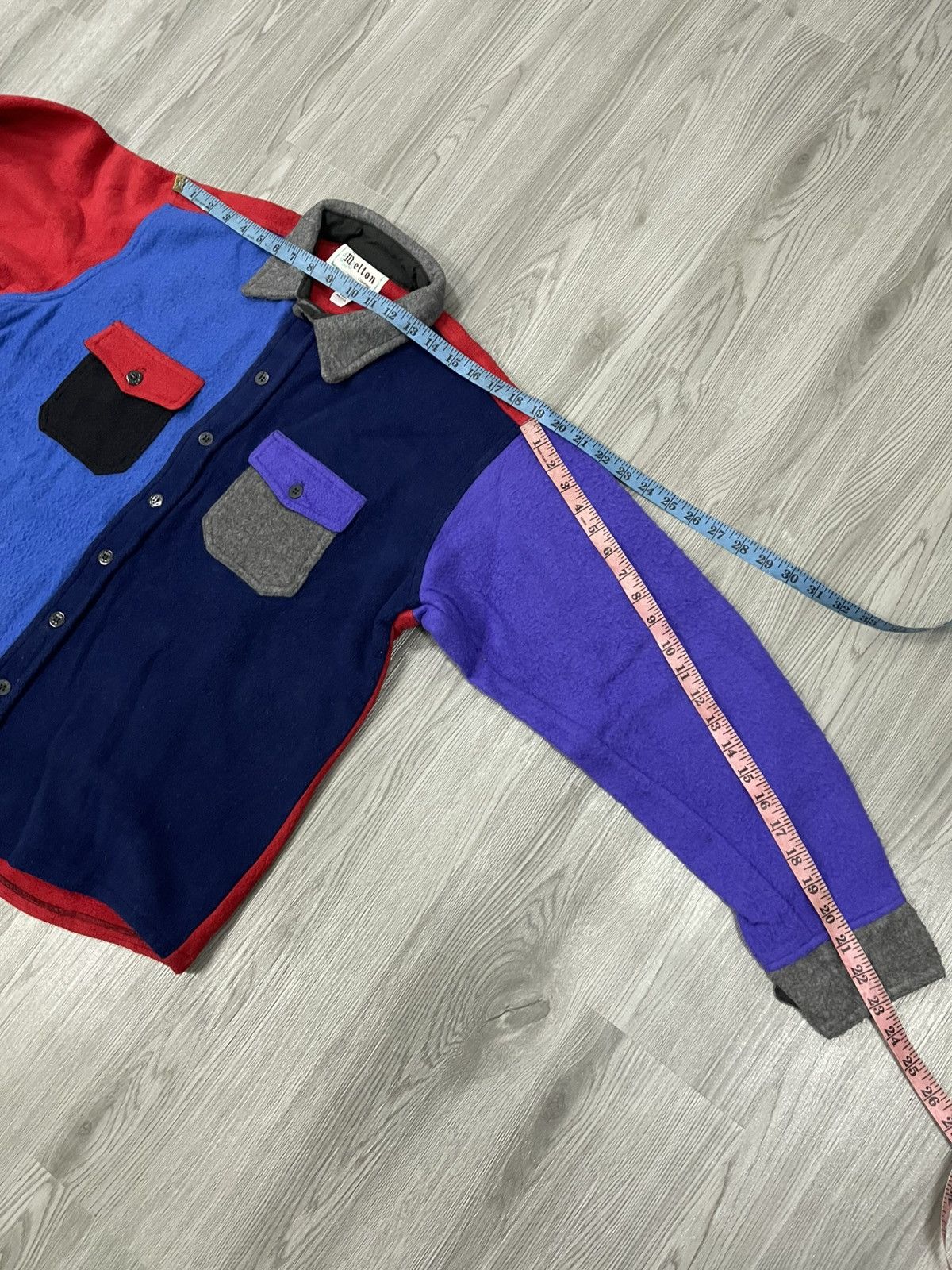 Vintage Vintage made in USA MELTON multicolour Fleece shirt Size US S / EU 44-46 / 1 - 11 Thumbnail