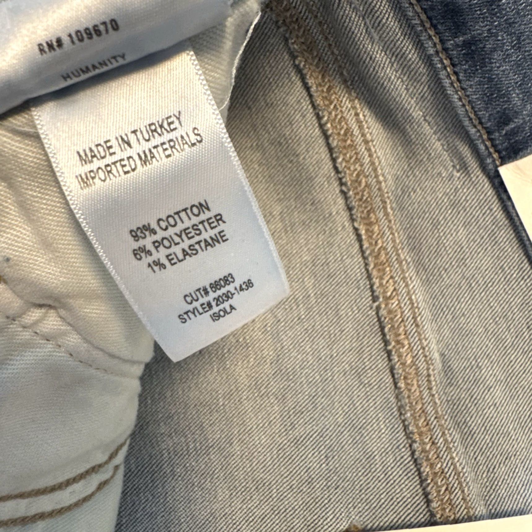 Citizens Of Humanity Citizen’s of Humanity Isola Jeans Cropped Boot Ladies Regular 32 Blue Crop Frayed New Leather? Wait. Size 24" / US 00 / IT 34 - 7 Thumbnail