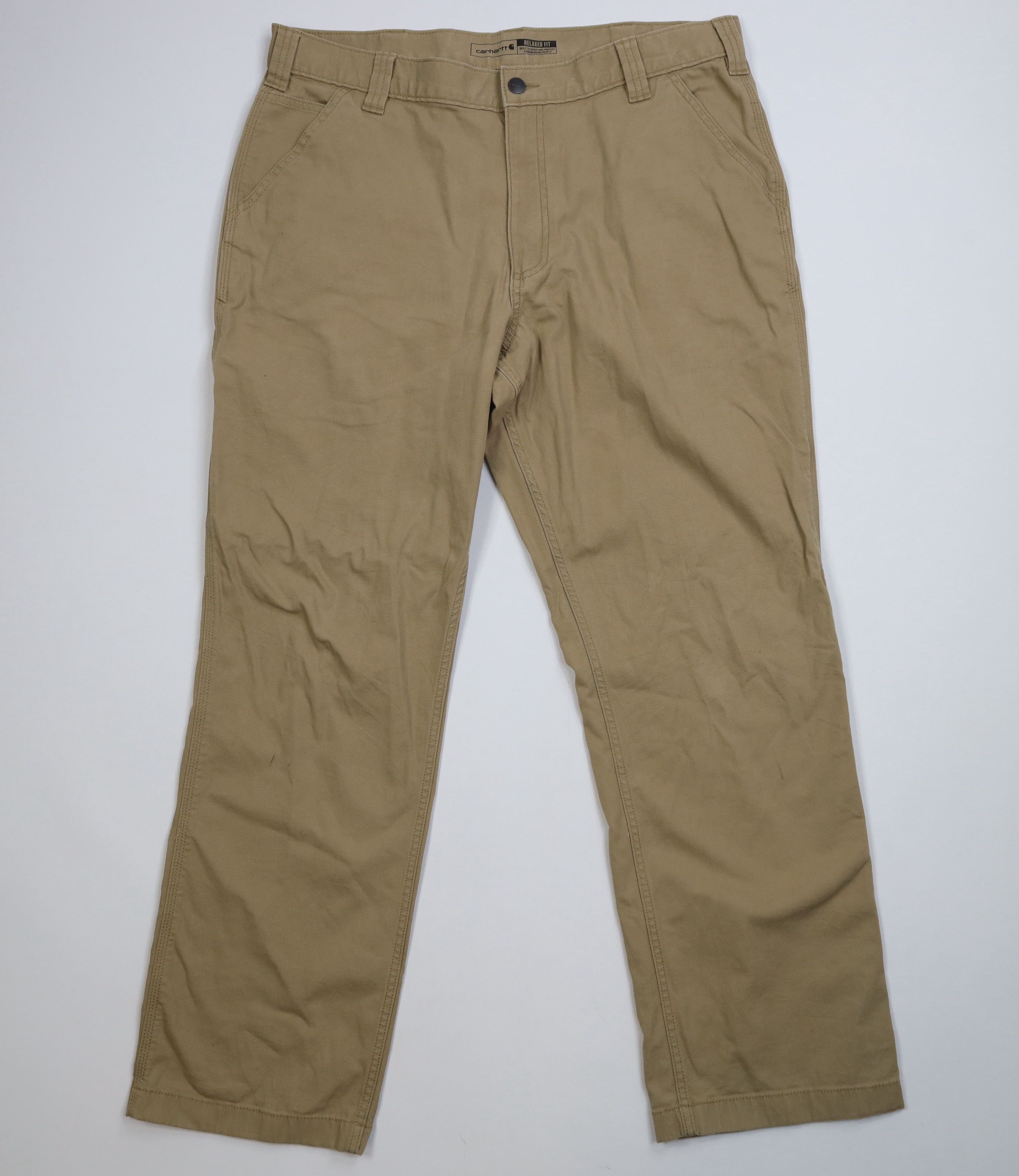Carhartt Vintage Y2K Carhartt Canvas Wide Leg Dungaree Pants Beige Size US 38 / EU 54 - 1 Thumbnail