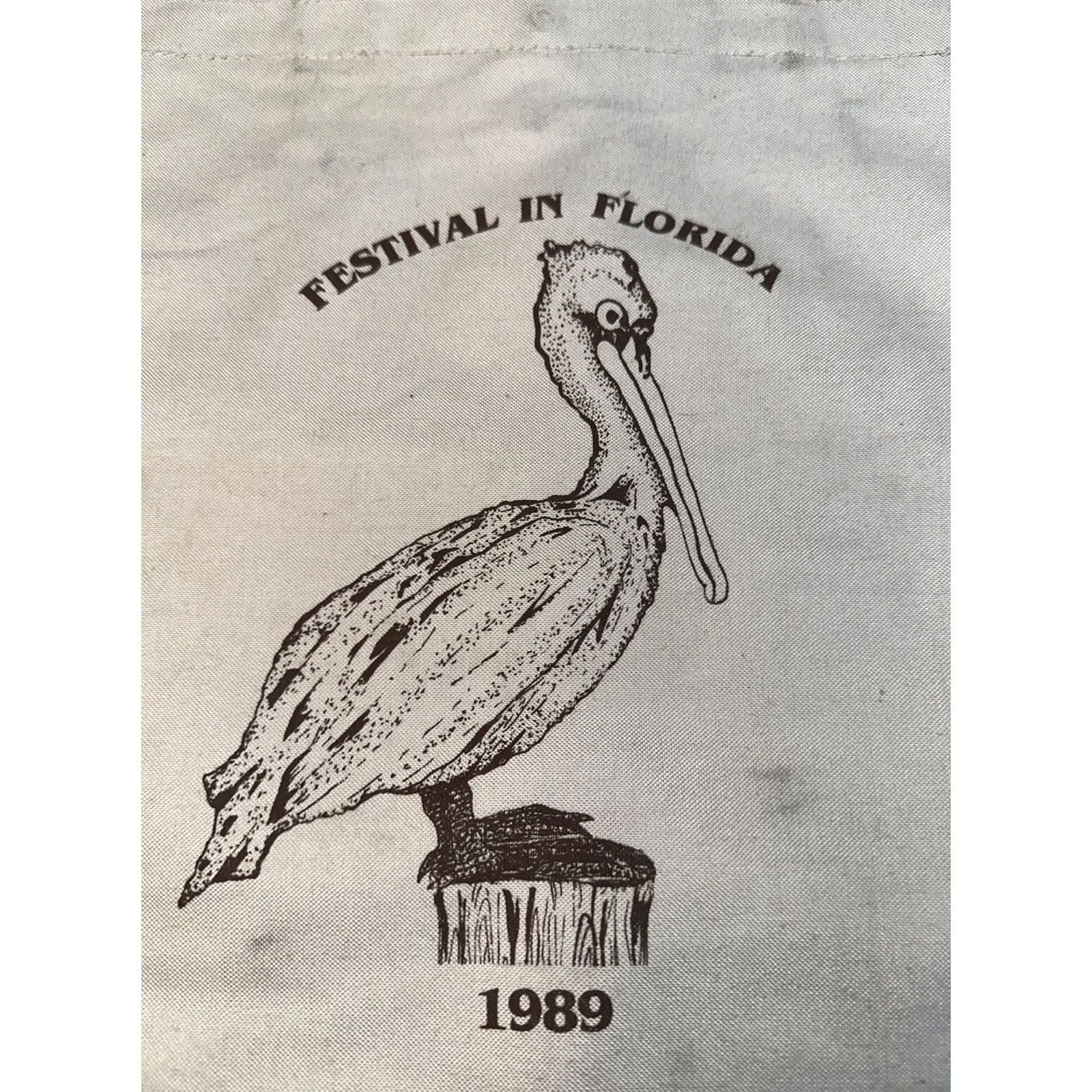 Vintage VINTAGE 1989 Festival in Florida Tote Bag Canvas Pelican Beige Women Tote Size ONE SIZE - 2 Thumbnail