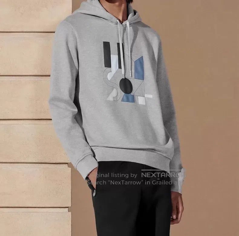 Hermes Hermes “马术字母游戏”男装带帽卫衣 Horse Riding Letter Game Hooded Sweat Size US M / EU 48-50 / 2 - 6 Thumbnail