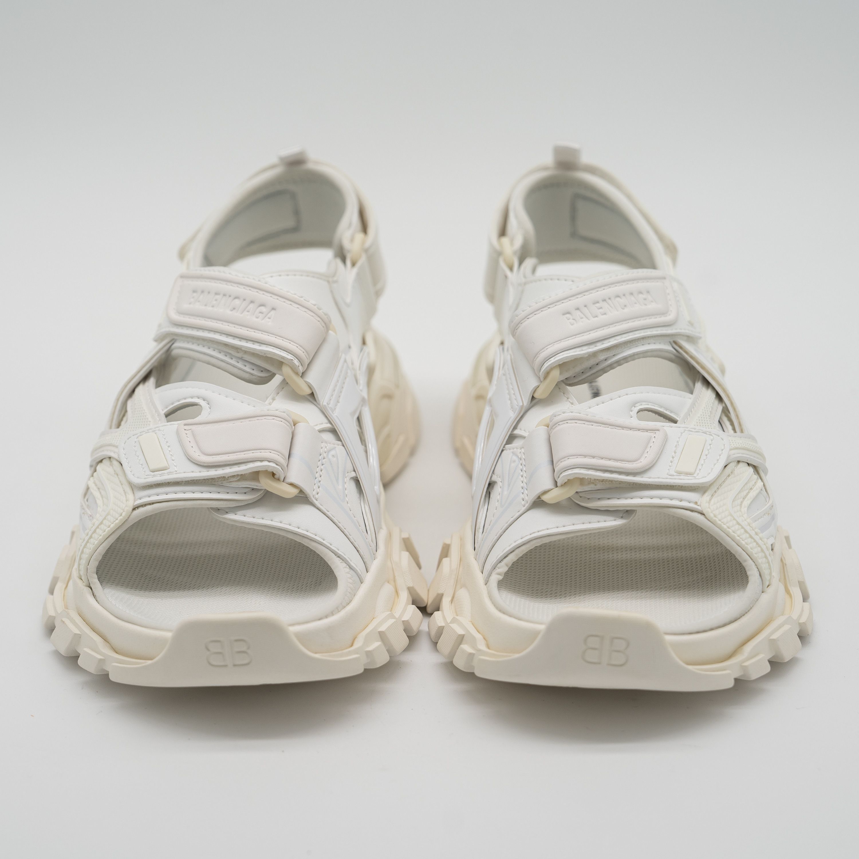 Balenciaga 39 - Balenciaga Track Sandals Triple White Straps Size US 9 / IT 39 - 2 Thumbnail