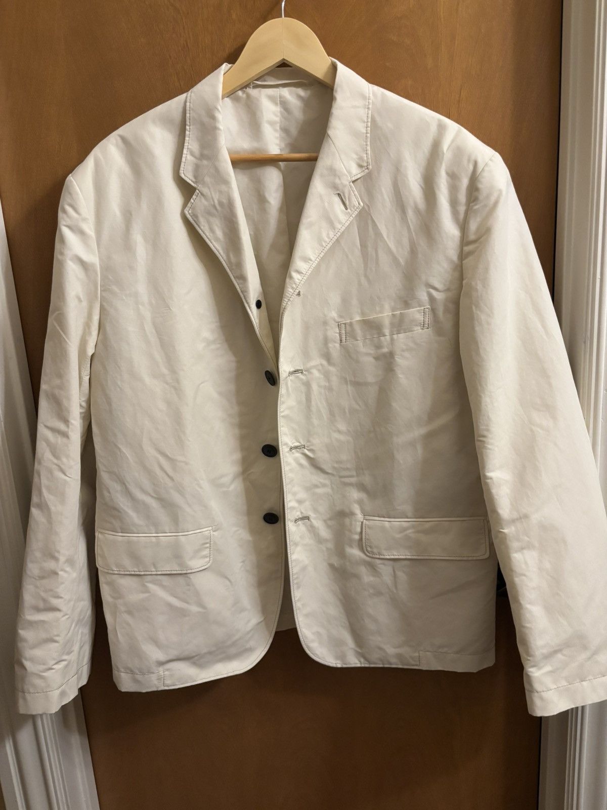 Lemaire Lemaire Off-White Short Blazer Size 46S - 3 Thumbnail