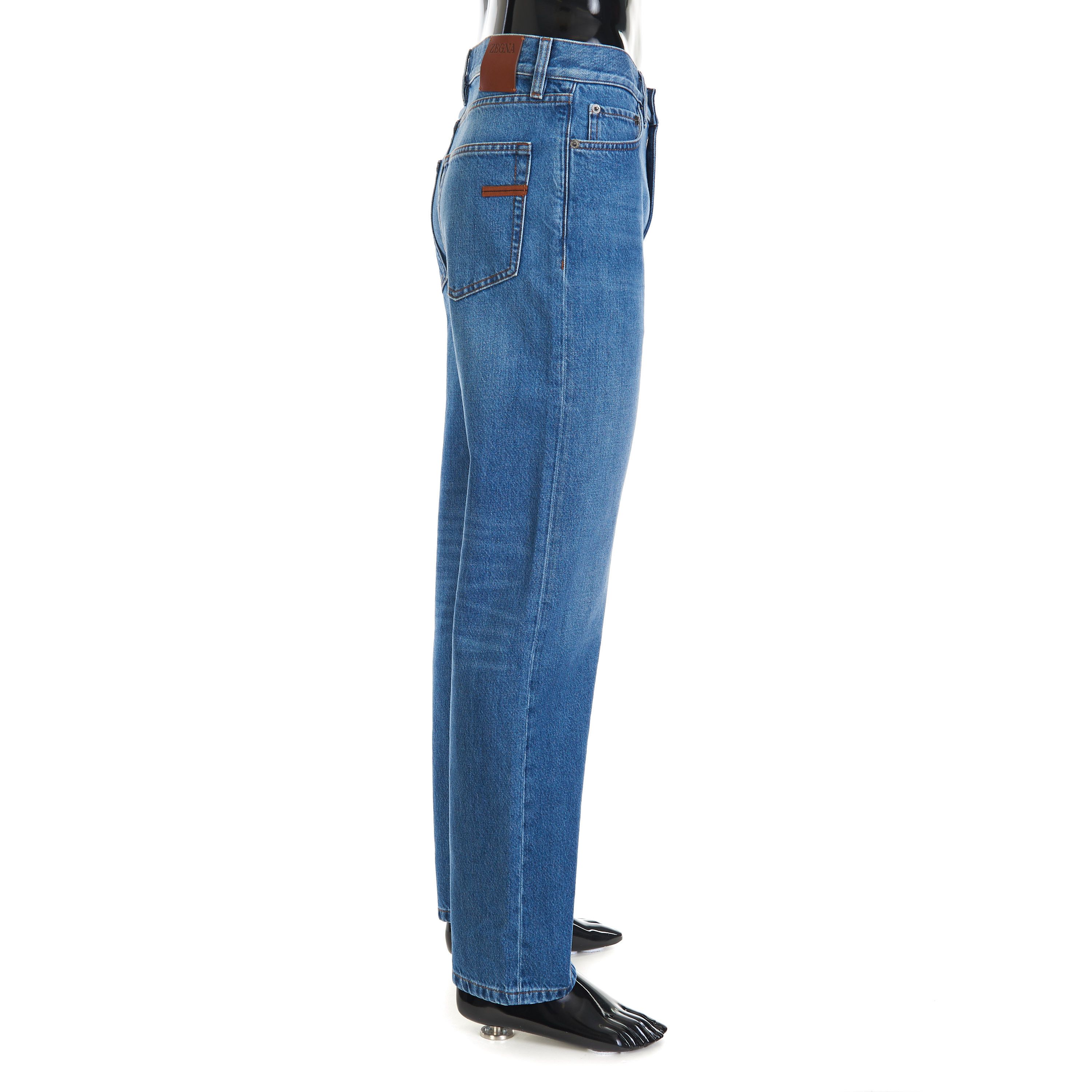 Ermenegildo Zegna Blue Cotton Roccia Denim Jeans Size US 32 / EU 48 - 7 Thumbnail