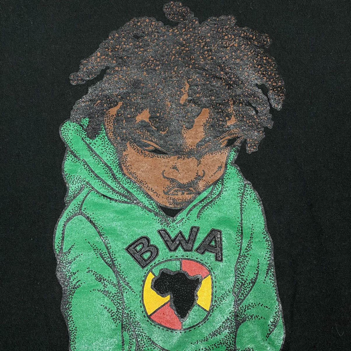 Cross Colours × Rap Tees × Vintage VINTAGE 90's BWA BLACK STAFF RASTA CROSS COLOURS TEE Size US M / EU 48-50 / 2 - 4 Thumbnail