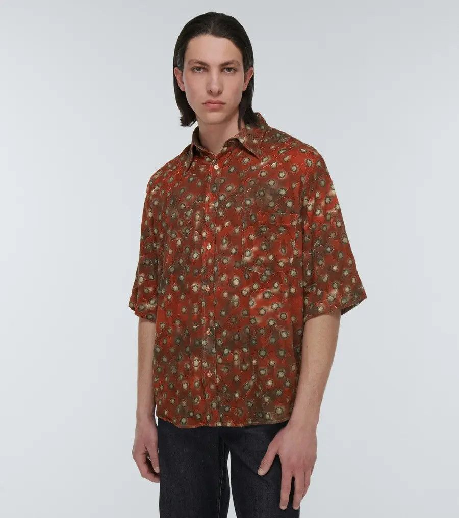 Acne Studios $580 Acne Studios Printed Cotton Bowling Shirt Size US L / EU 52-54 / 3 - 2 Thumbnail