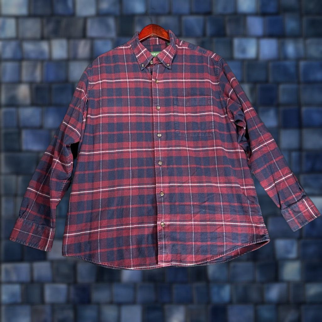 Orvis Orvis Shirt Mens L Button-Down Plaid Cotton Flannel Pocket Classic Fit Size US L / EU 52-54 / 3 - 1 Thumbnail