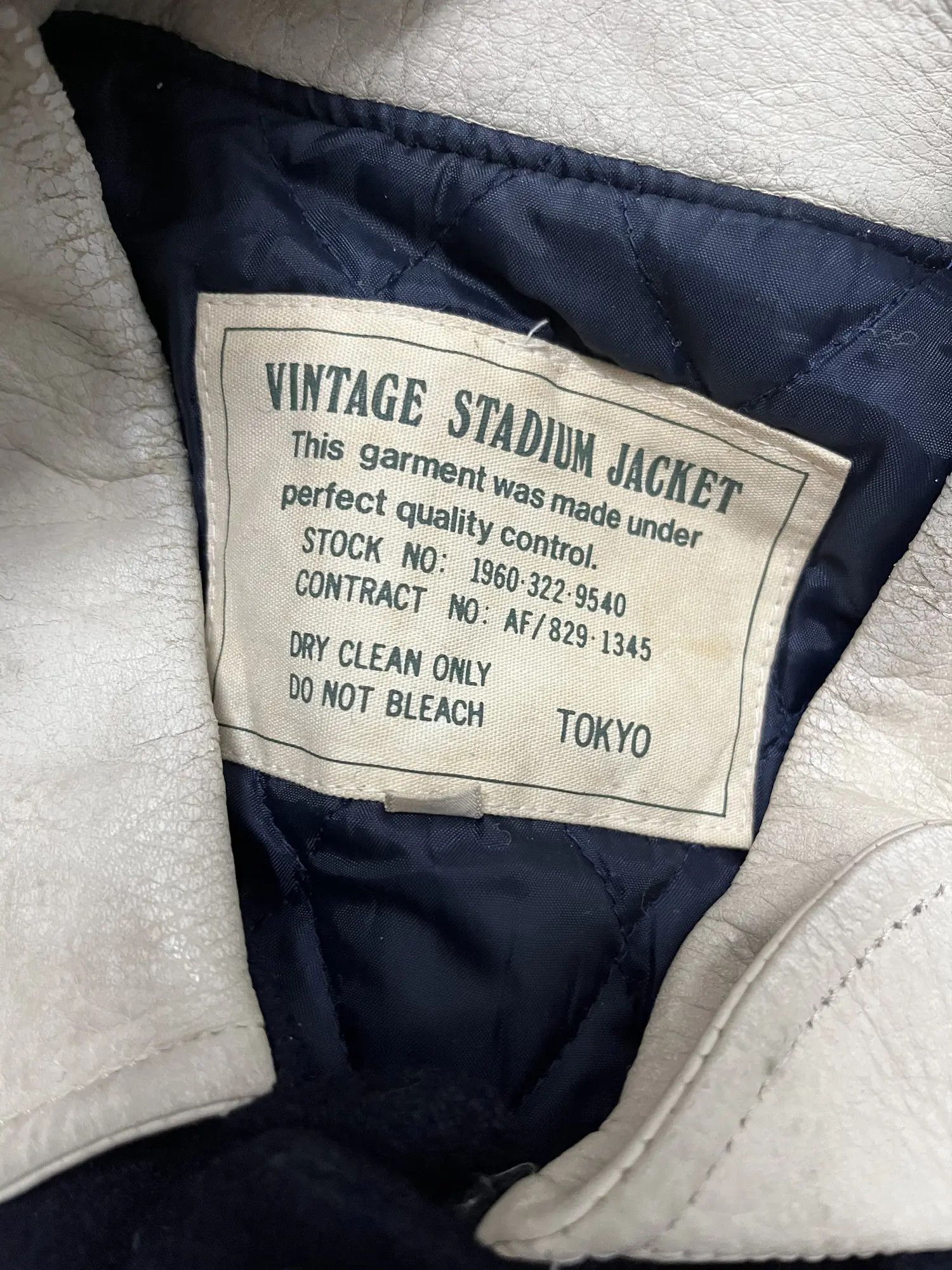 Japanese Brand Tokyo Stadium Jacket Cowhide Leather Sleeve Size US M / EU 48-50 / 2 - 12 Thumbnail