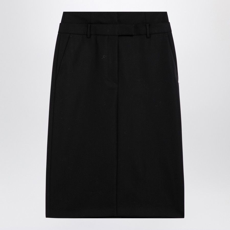 Sportmax o1d2blof1024 Midi Skirts in Black Size 30" / US 8 / IT 44 - 1 Thumbnail
