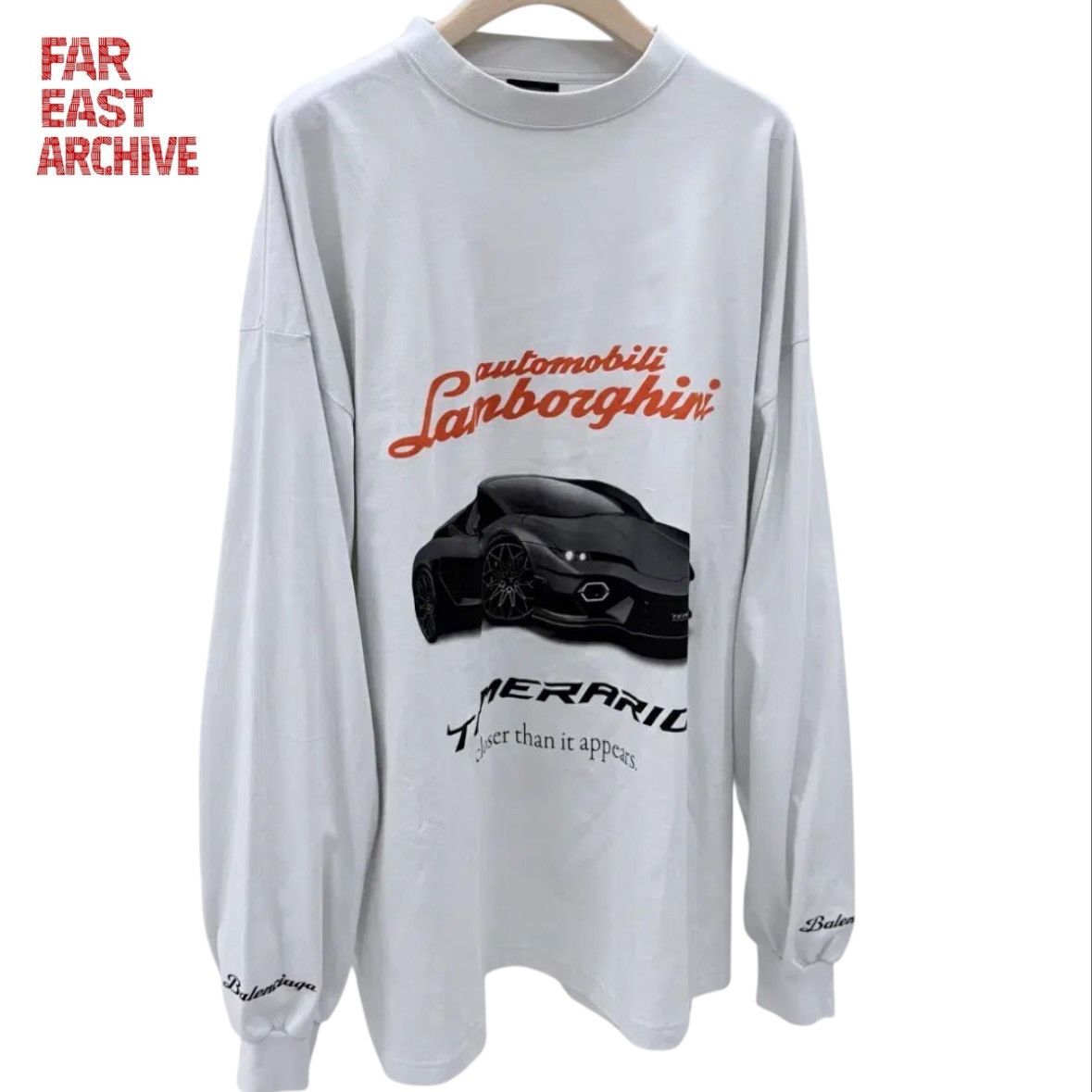 Balenciaga Balenciaga Automobili Lambroghini Longsleeve T shirt Size US XL / EU 56 / 4 - 1 Thumbnail