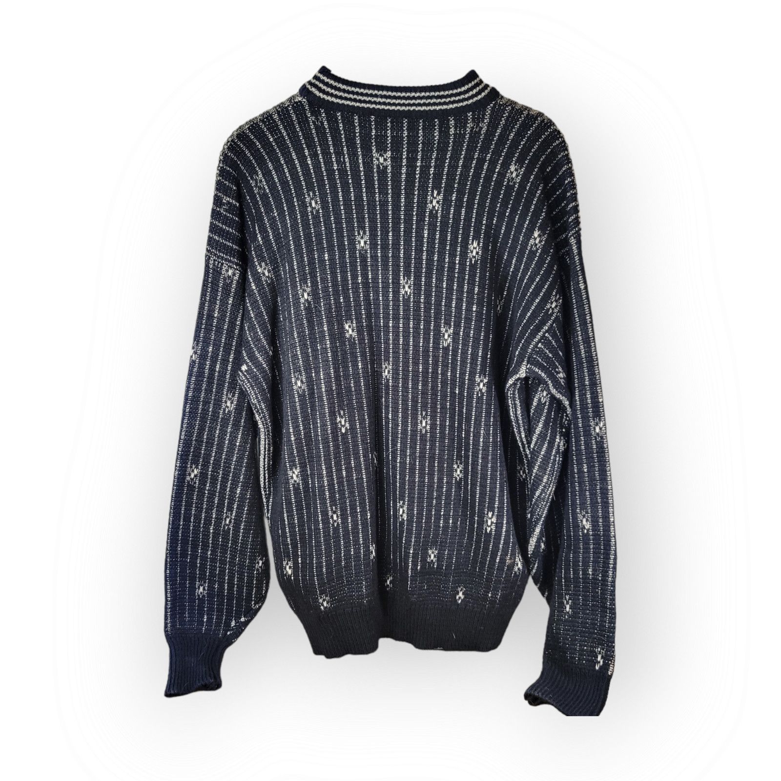 McGregor McGREGOR Monochrome Knit Geometric Long Sleeve Sweater Large Size US L / EU 52-54 / 3 - 2 Thumbnail