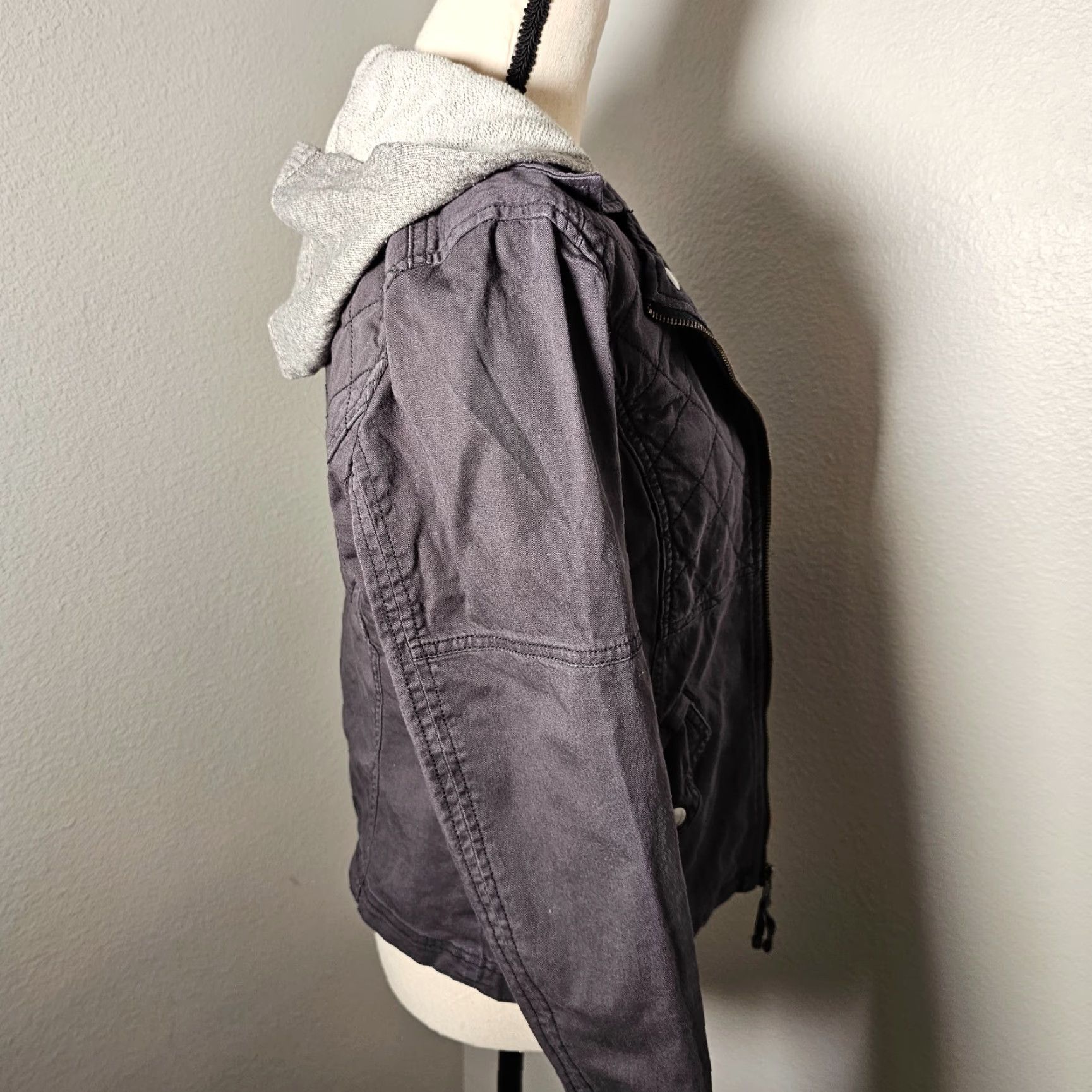 Express Express Women's Hoodie Jacket Casual Full Zip Lined Size S Gray Size S / US 4 / IT 40 - 4 Thumbnail