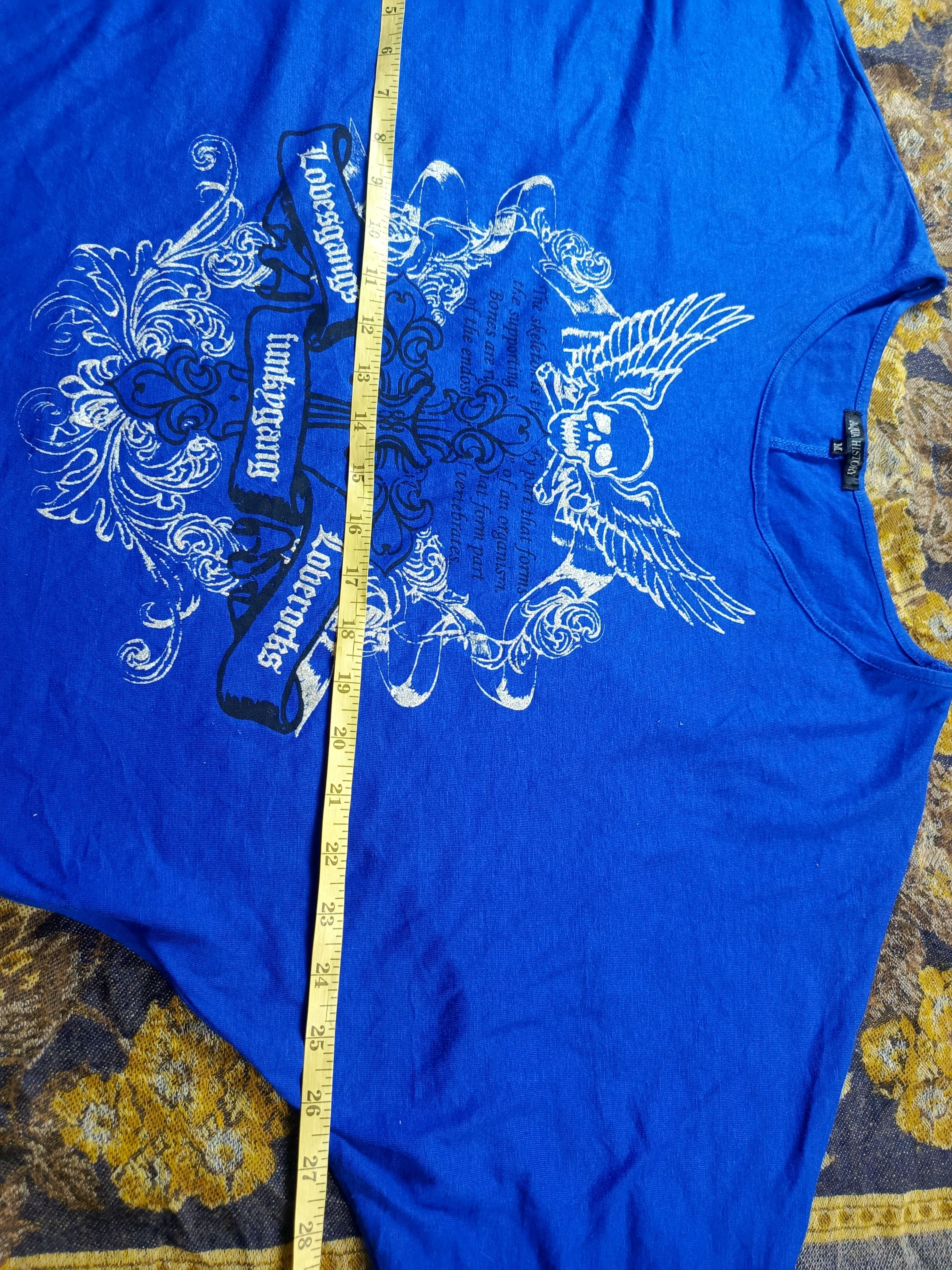 Japanese Brand Aqua History Skull & Wings Print Shirt – Edgy Street Vibes Size M / US 6-8 / IT 42-44 - 7 Thumbnail