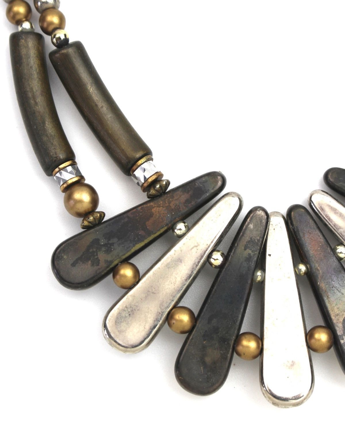 If Six Was Nine 1990S JAPANESE MADE PATINA METAL FRINGE NECKLACE Size ONE SIZE - 6 Thumbnail