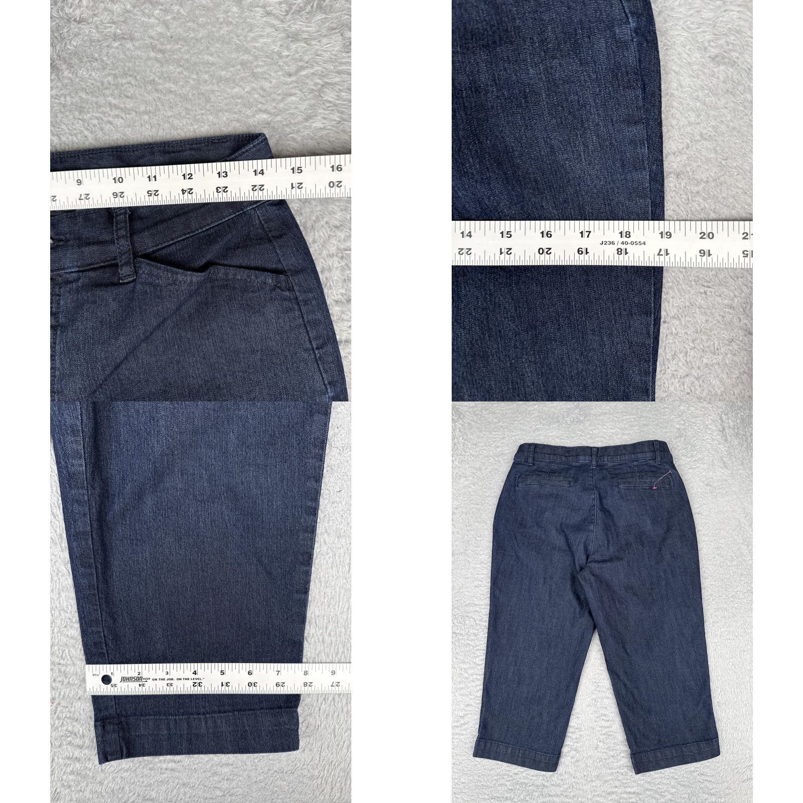 Vintage St. John's Bay Jeans Capri Womens 6 Blue Dark Wash Mid Rise Stretch Denim 28x19 Size 28" / US 6 / IT 42 - 9 Thumbnail