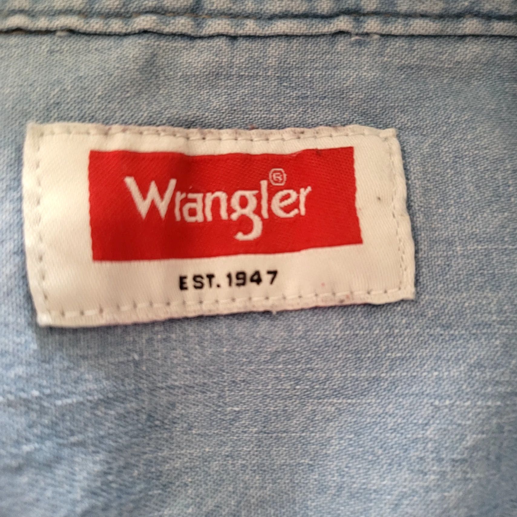 Wrangler Vintage Wrangler Long Sleeve Denim Shirt XL Light Blue Western Pearl Snap USA Mens Size US XL / EU 56 / 4 - 6 Thumbnail