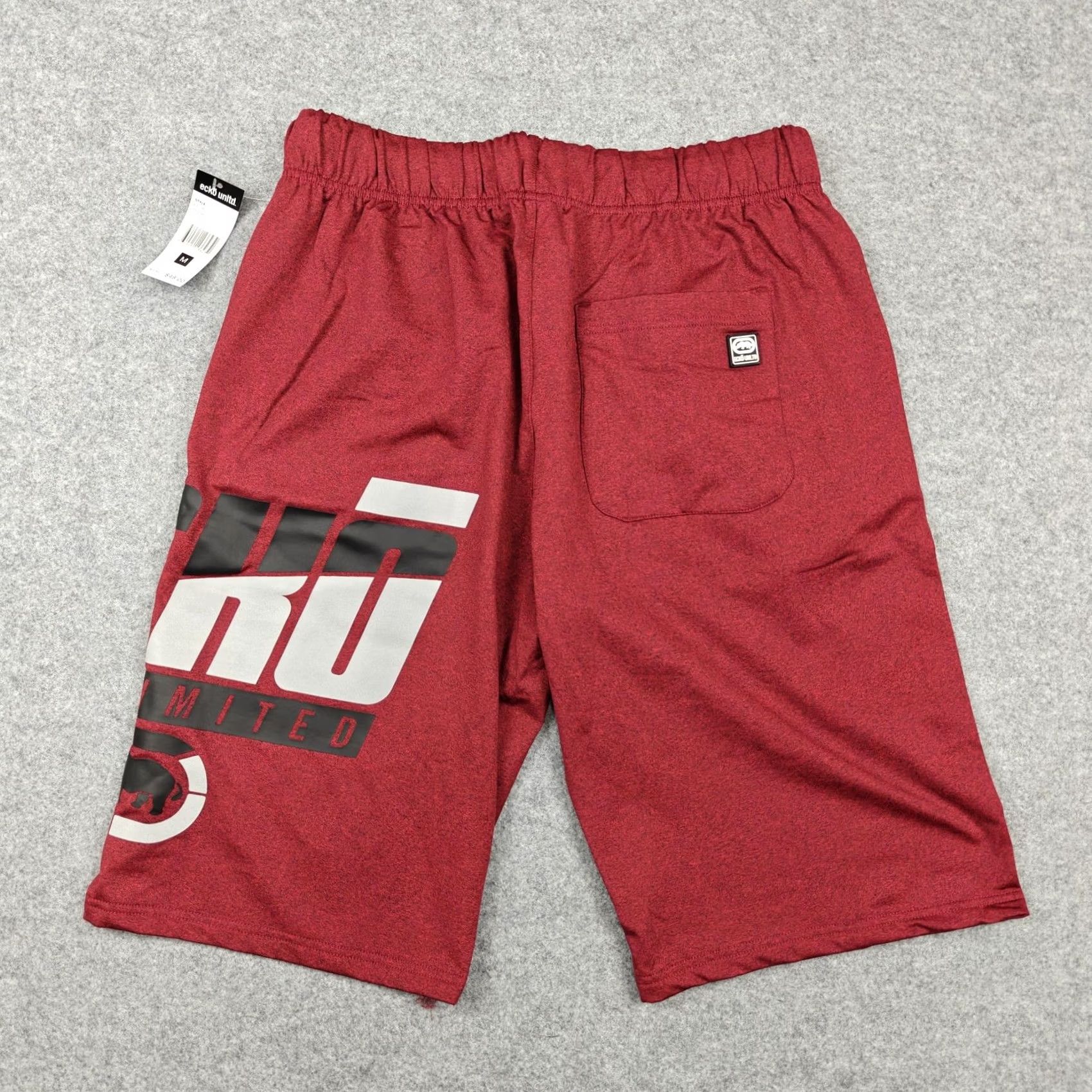 Ecko Unltd. Ecko Unltd Shorts Mens M Red Marled Drawstring Logo Pockets Athletic Size US 31 - 7 Thumbnail