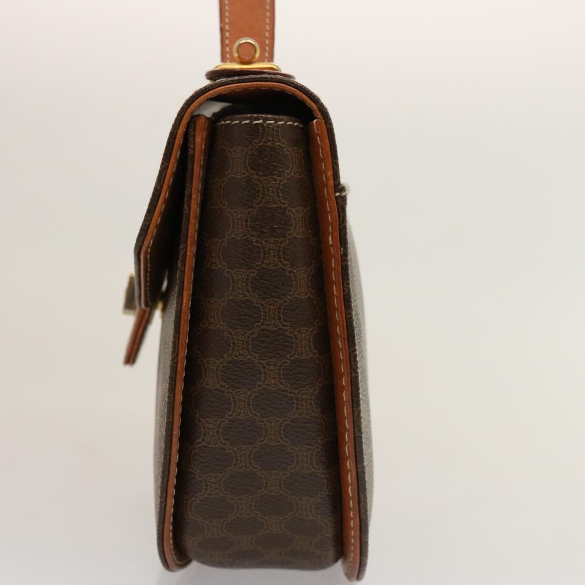 Celine CELINE Macadam Canvas Hand Bag Pvc Brown Size ONE SIZE - 4 Thumbnail