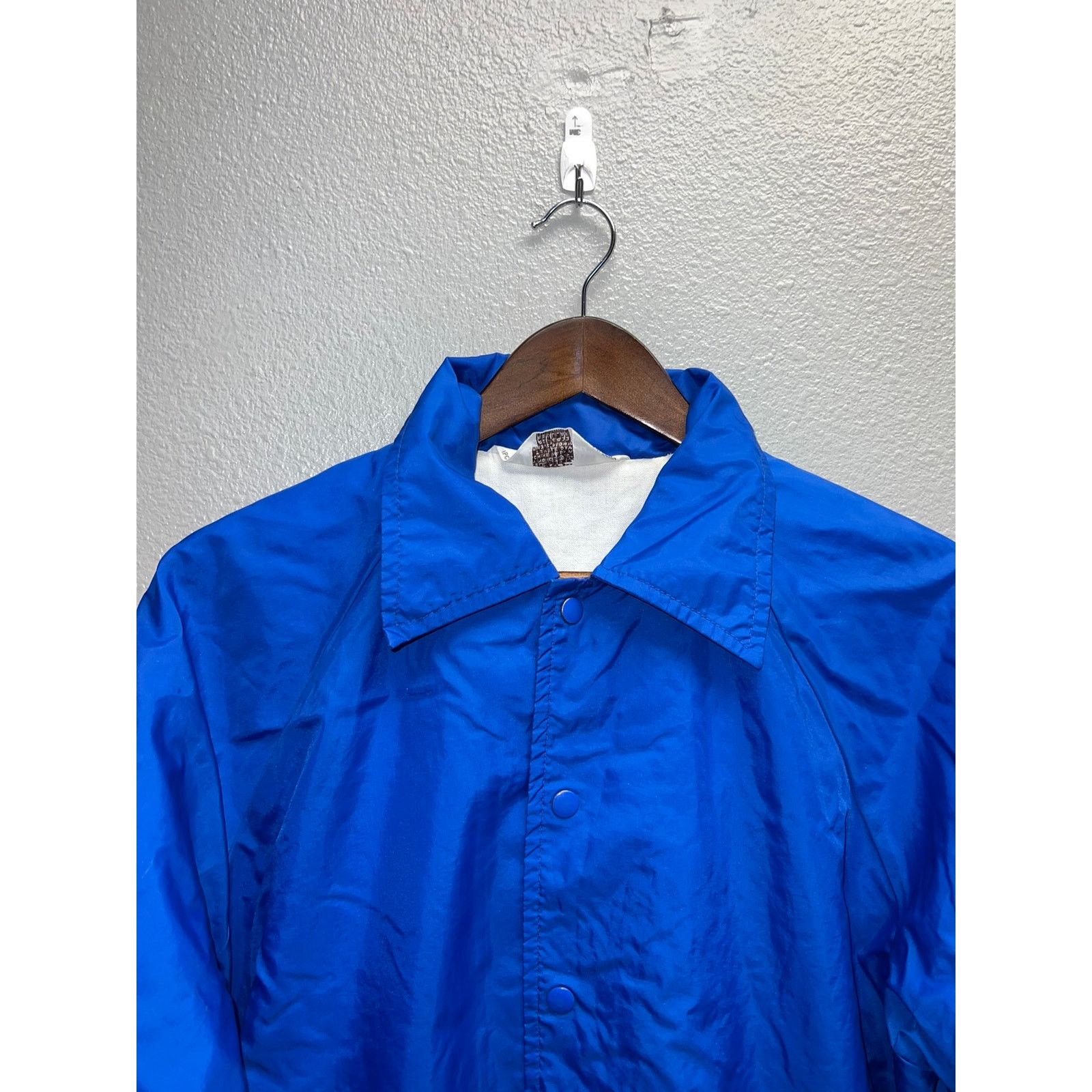 Vintage Vintage Montgomery Ward Jacket Blue Blank Button Down Nylon Size US L / EU 52-54 / 3 - 2 Thumbnail