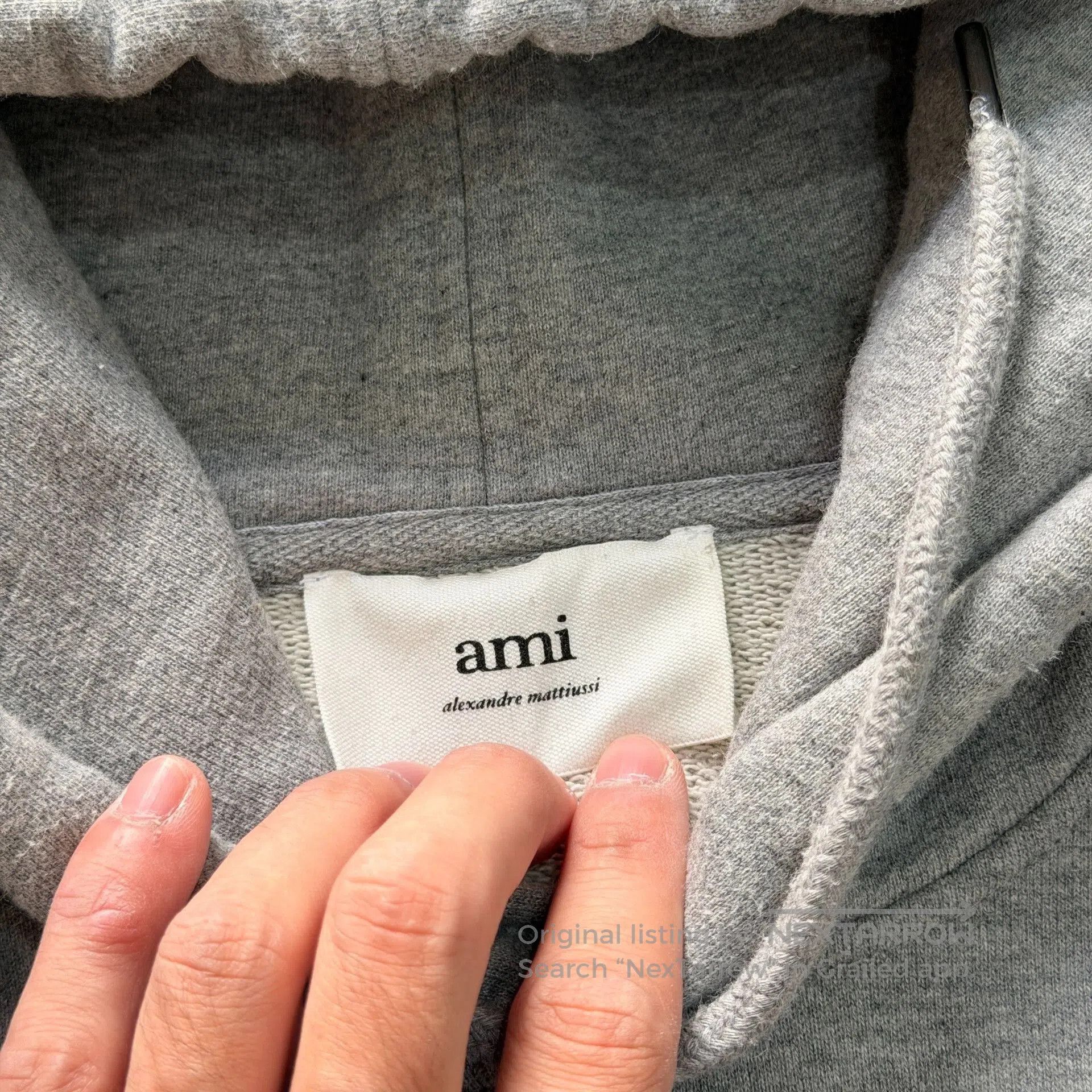 AMI Gray AMI Heart Embroidered Hoodie Sweatshirt. Size US XL / EU 56 / 4 - 4 Thumbnail