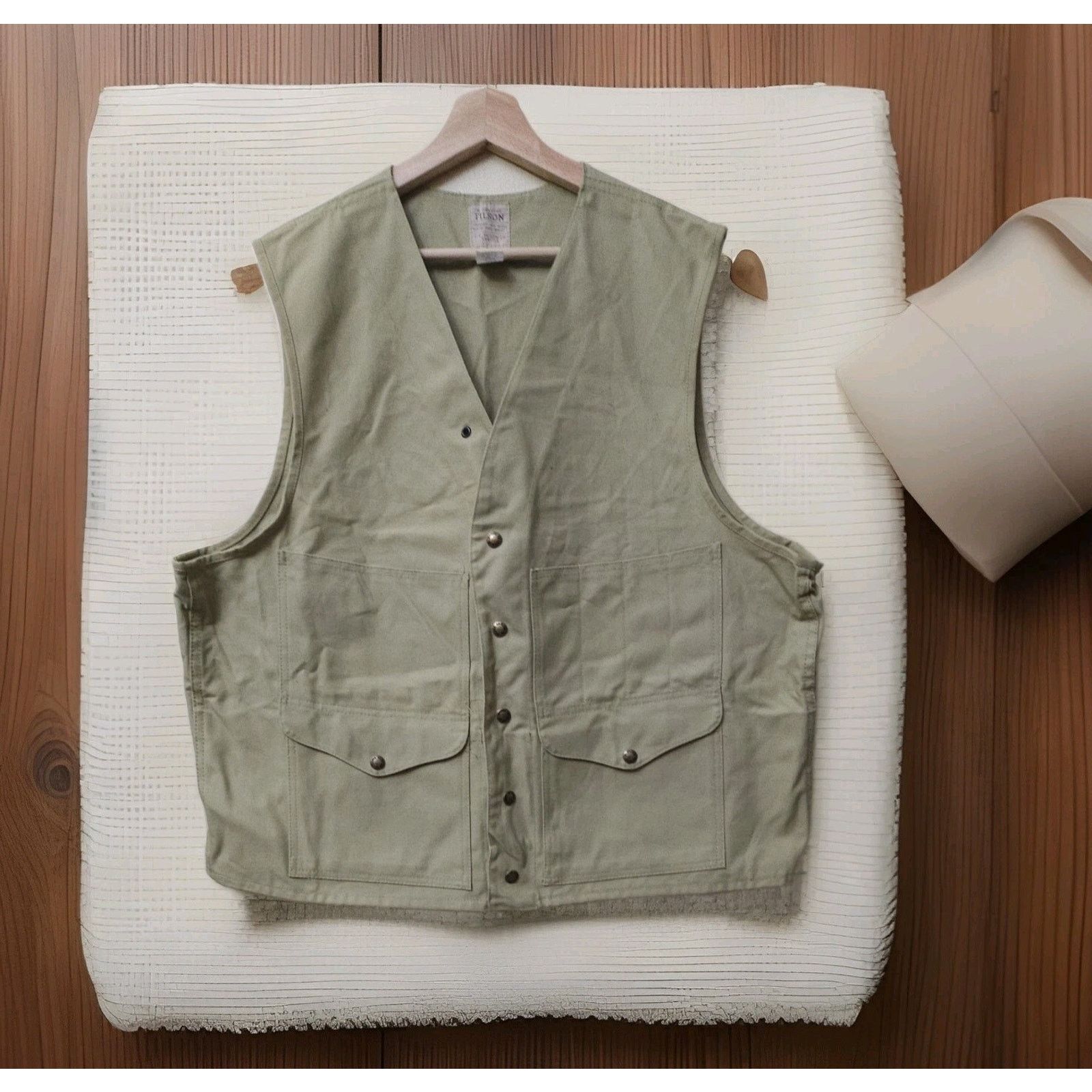 Filson C.C. FILSON Seattle USA Khaki Cotton Canvas Hunting Vest 48 Size US M / EU 48-50 / 2 - 1 Thumbnail