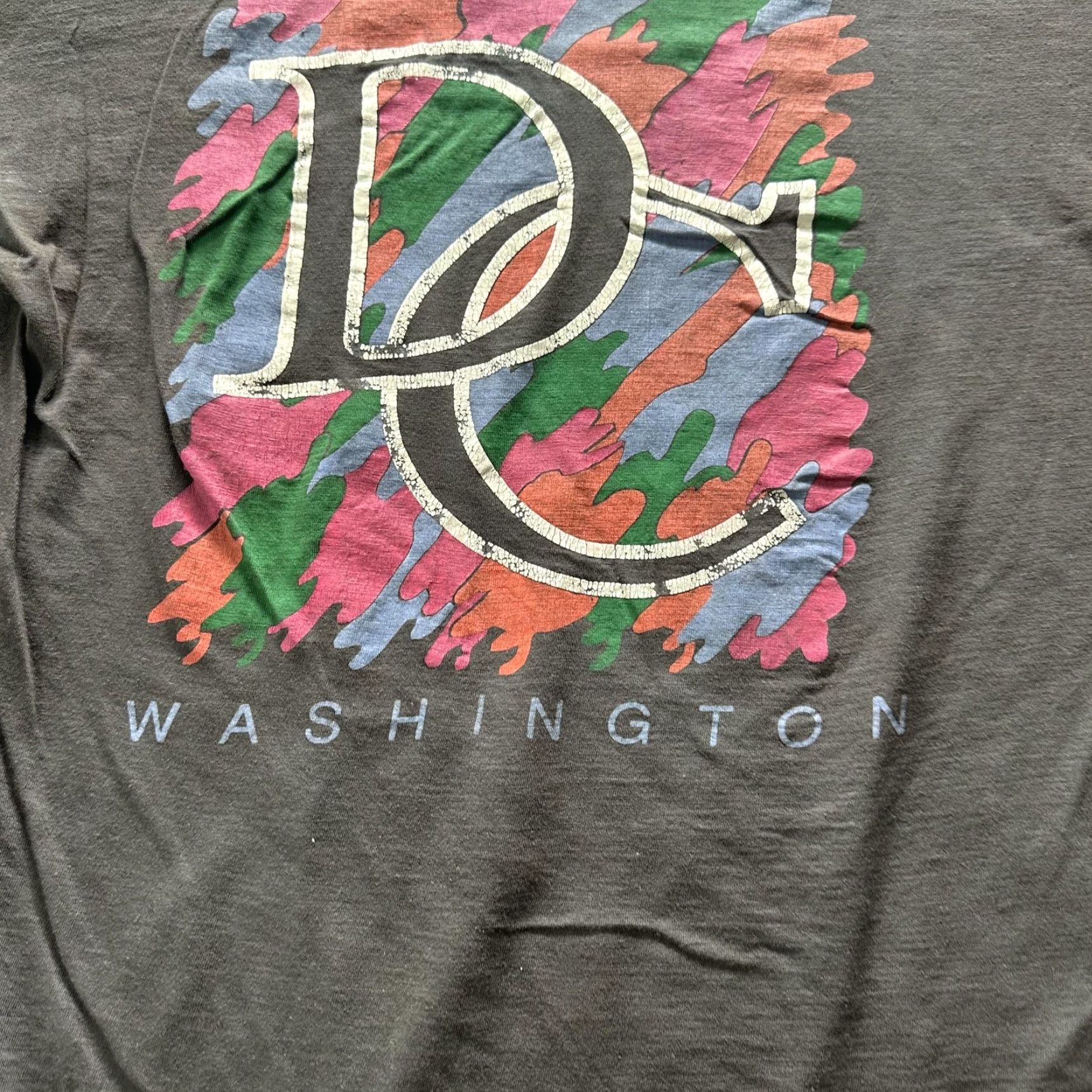 Vintage VINTAGE DC Washington Shirt Mens M Gray Graphic Print Souvenir Tee 90s Mens Size US M / EU 48-50 / 2 - 2 Thumbnail