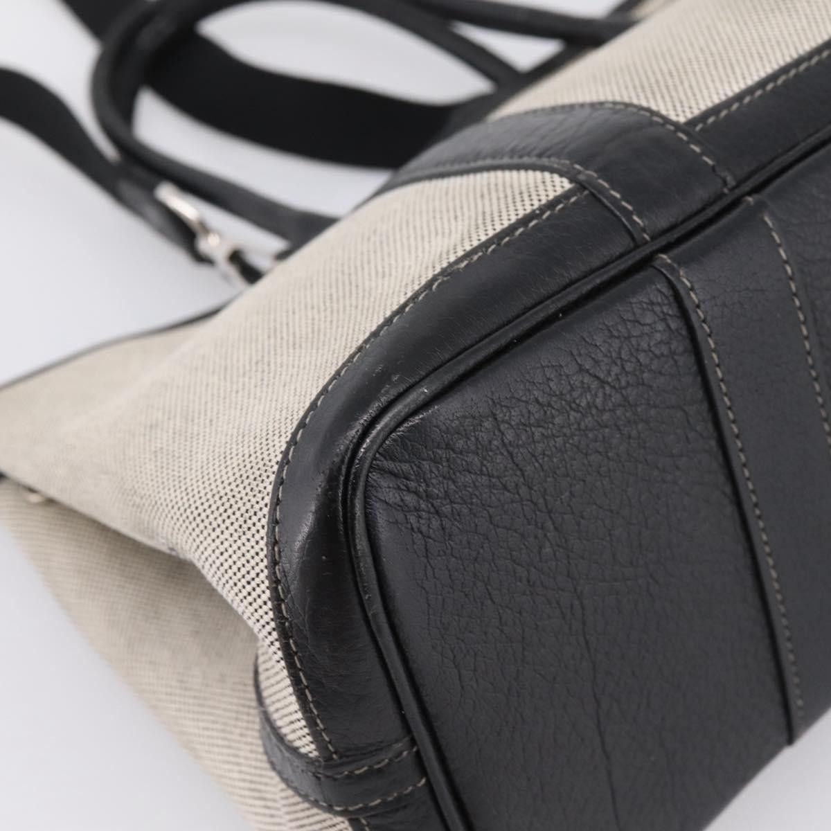 Hermes HERMES Garden Party PM Hand Bag Canvas 2way Gray Silver Auth Size ONE SIZE - 18 Thumbnail