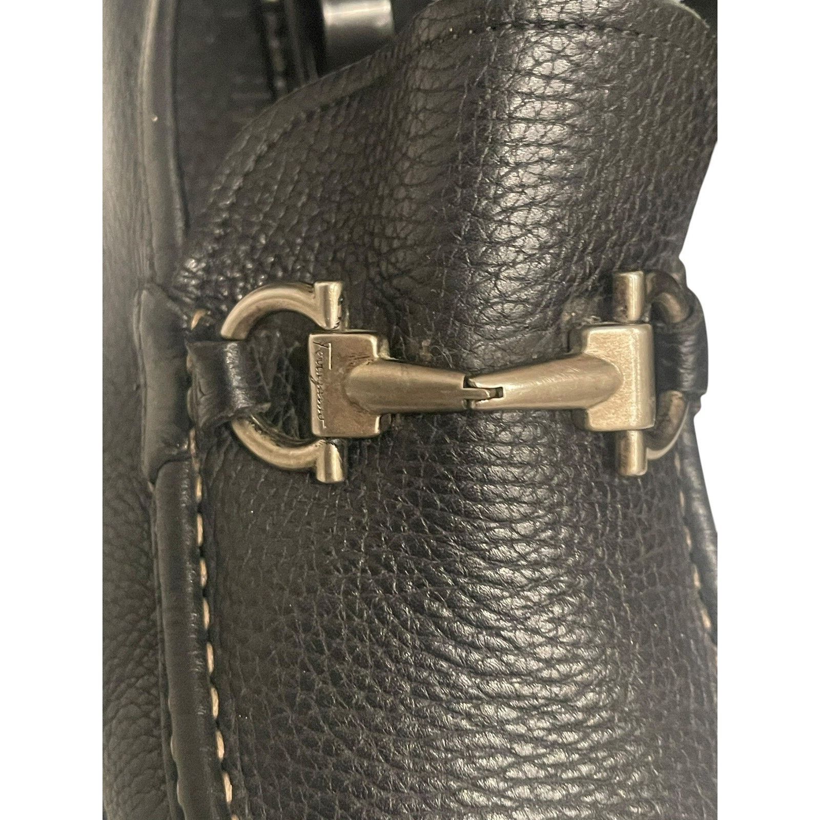 Salvatore Ferragamo Salvatore Ferragamo Pebble Leather Side Buckle Loafer 10.5 Size US 10.5 / EU 43-44 - 6 Thumbnail