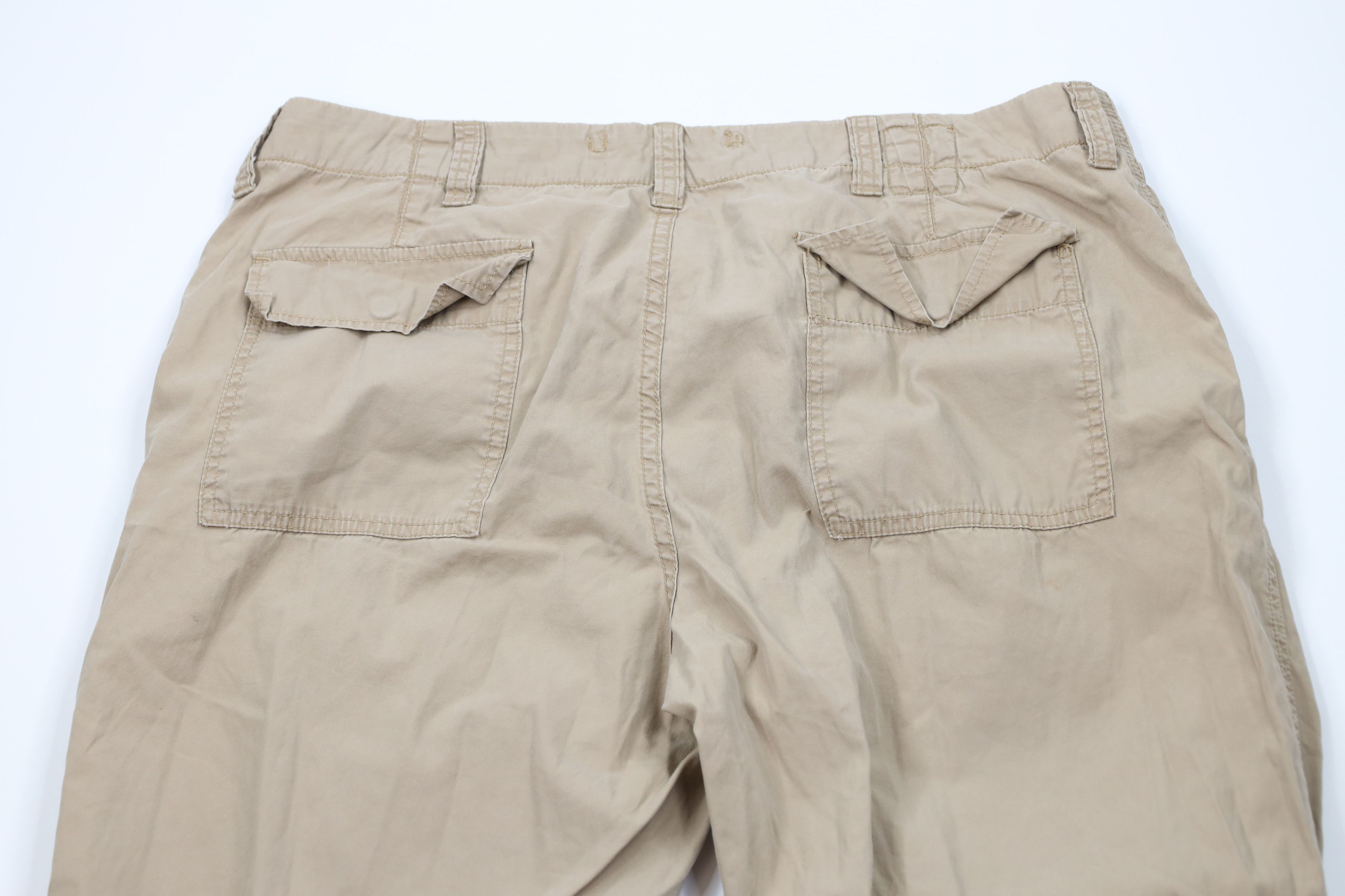 Ralph Lauren Vintage 90s Ralph Lauren Roll Wide Leg Cargo Pants Beige Size US 38 / EU 54 - 11 Thumbnail
