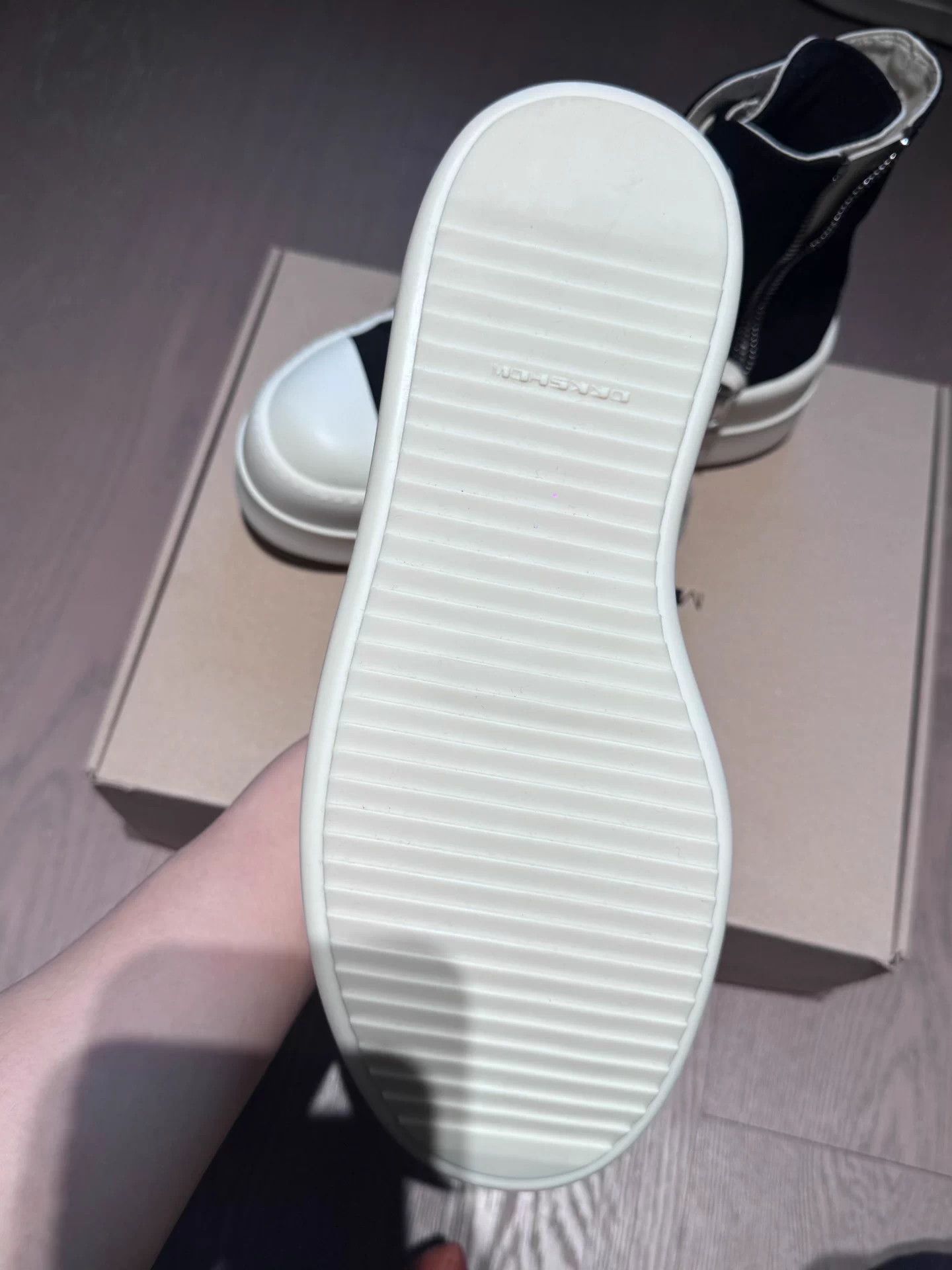 Rick Owens Rick Owens Drkshdw 25ss M Blk Star-Embroidered High Top 43 Size US 10 / EU 43 - 3 Thumbnail