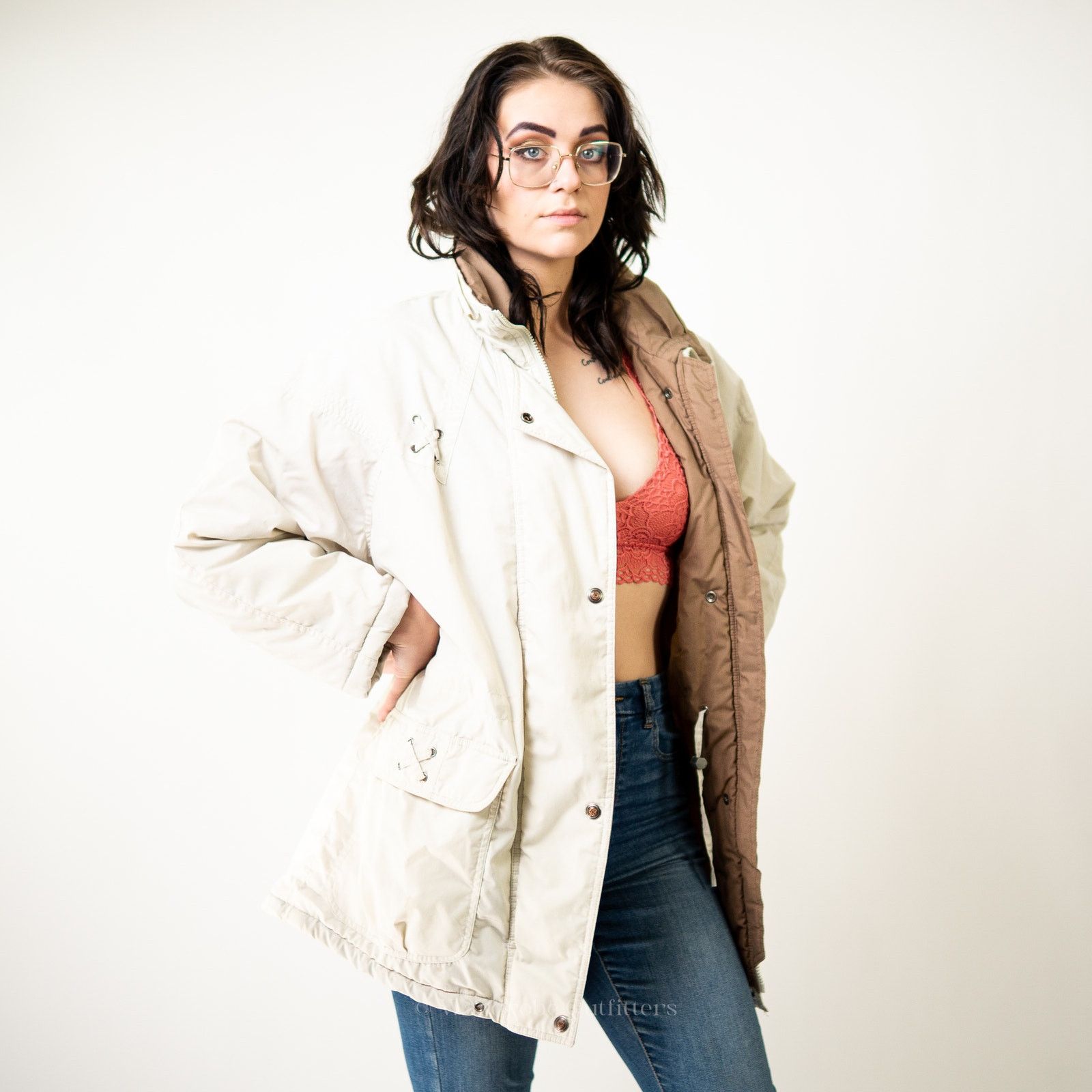 Vintage Vintage 90s IZZY White Puffer Ski Jacket - M Size M / US 6-8 / IT 42-44 - 6 Thumbnail