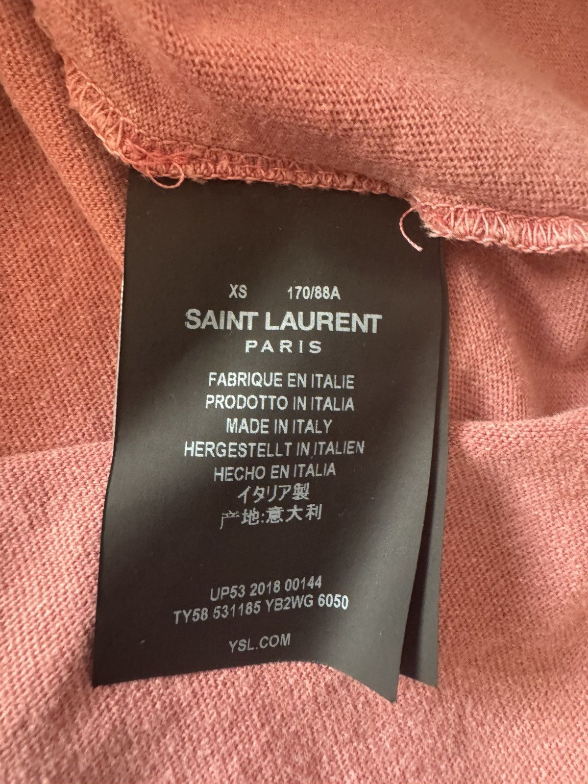 Saint Laurent Paris SAINT LAURENT tshirt STUDY REAL TAPE MEASUREMENTS IN PHOTOS Size US XS / EU 42 / 0 - 15 Thumbnail