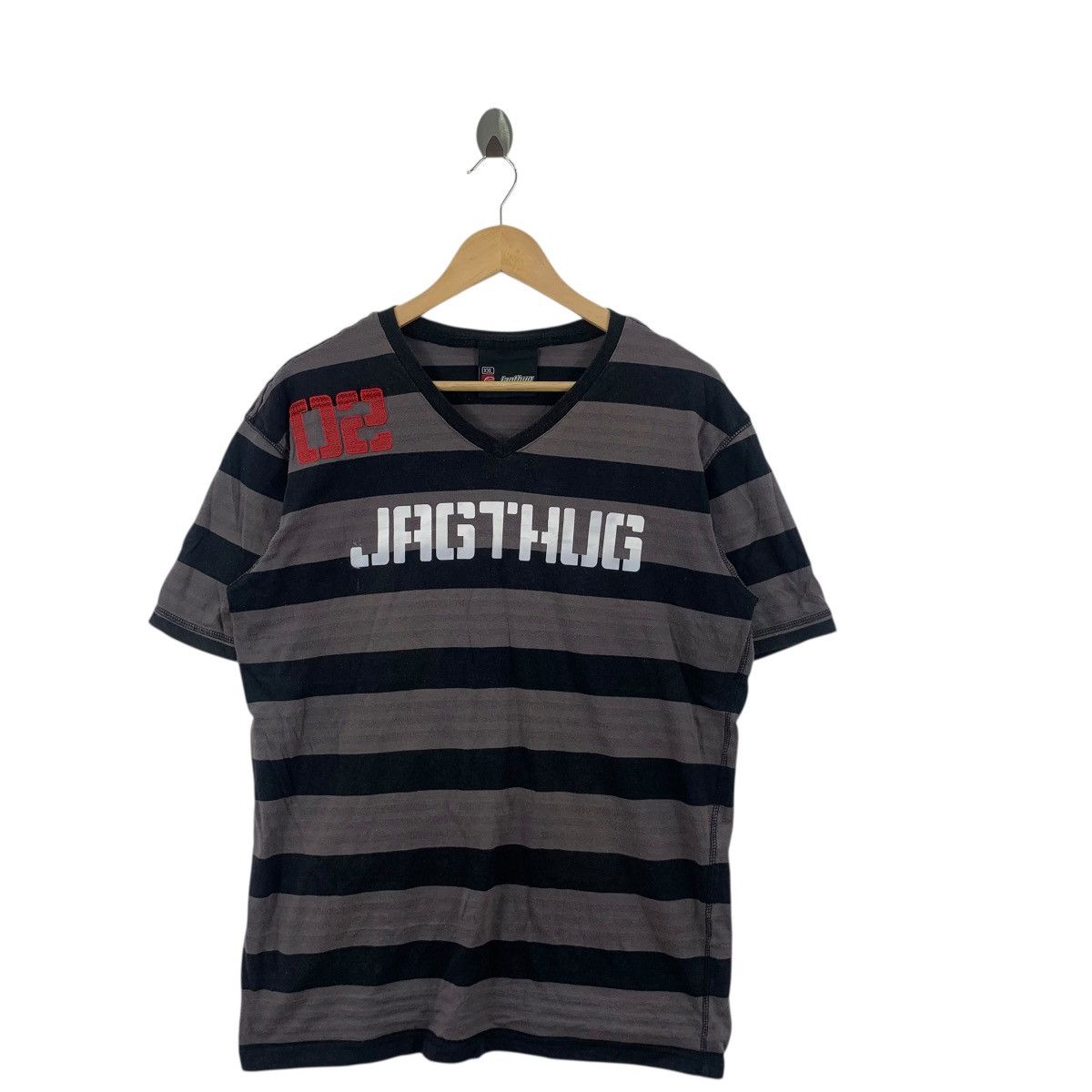 Other JAGTHUG JAG JEANS Collection Striped Tee Shirt Top V-Neck Size US XXL / EU 58 / 5 - 4 Thumbnail