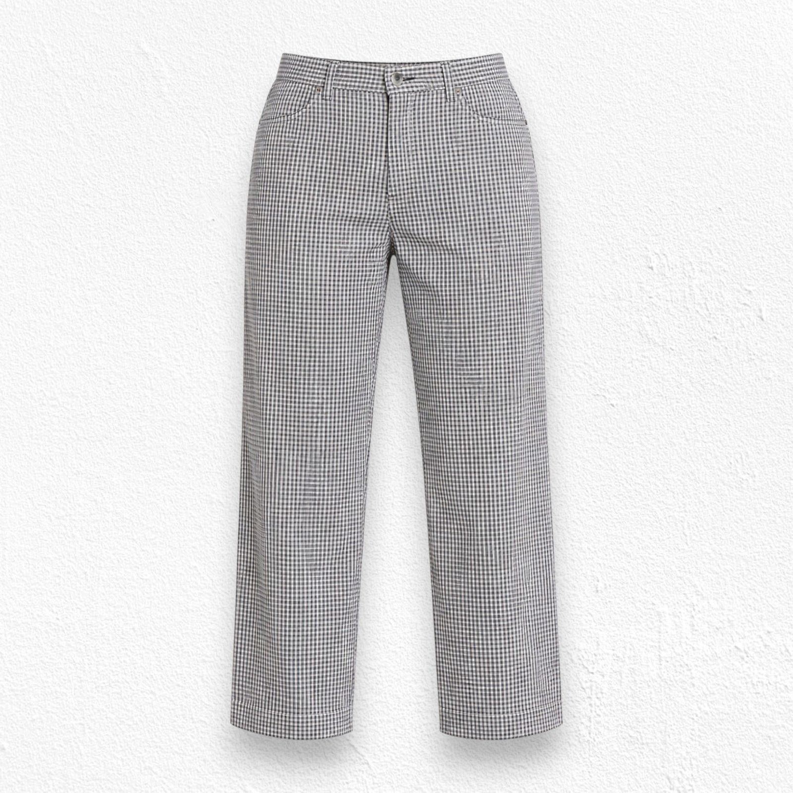 Evan Picone 90s Evan Picone Black White Gingham Cropped Pants Size 12 Size 34" / US 12 / IT 48 - 1 Thumbnail
