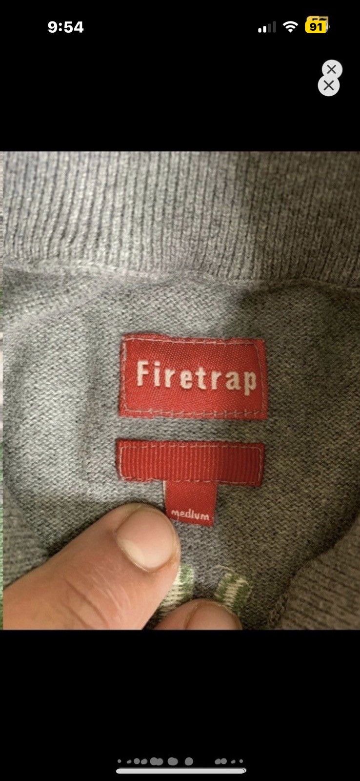 Vintage ***FINAL DROP***RARE FIRETRAP “WORLD IS YOURS” ZIP KNIT M Size US M / EU 48-50 / 2 - 7 Thumbnail
