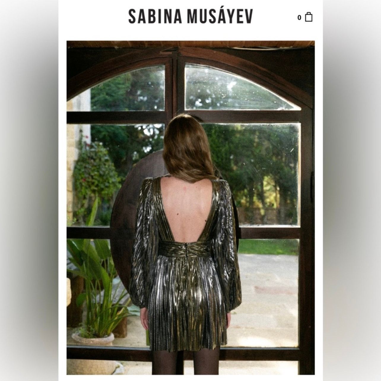SABIT sabina musayev glause dress mini gold metallic size S C8 Size S / US 4 / IT 40 - 5 Thumbnail