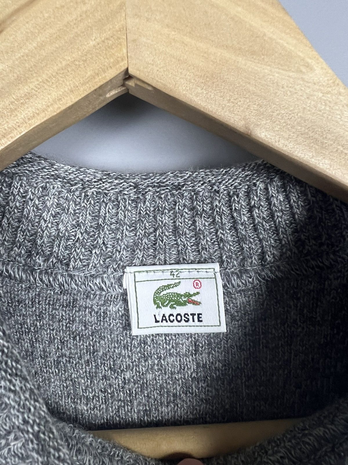 Lacoste Vintage Lacoste Wool Knit Crewneck Crop Sweater Size S / US 4 / IT 40 - 3 Thumbnail