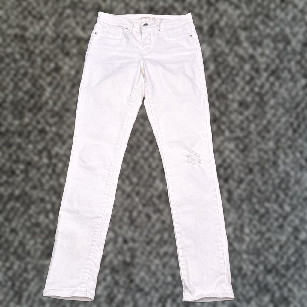 Levi's Levi's 311 Shaping Skinny Jeans Womens 27 White Mid Rise Stretch 27x30 Jeans Size 27" / US 4 / IT 40 - 1 Thumbnail
