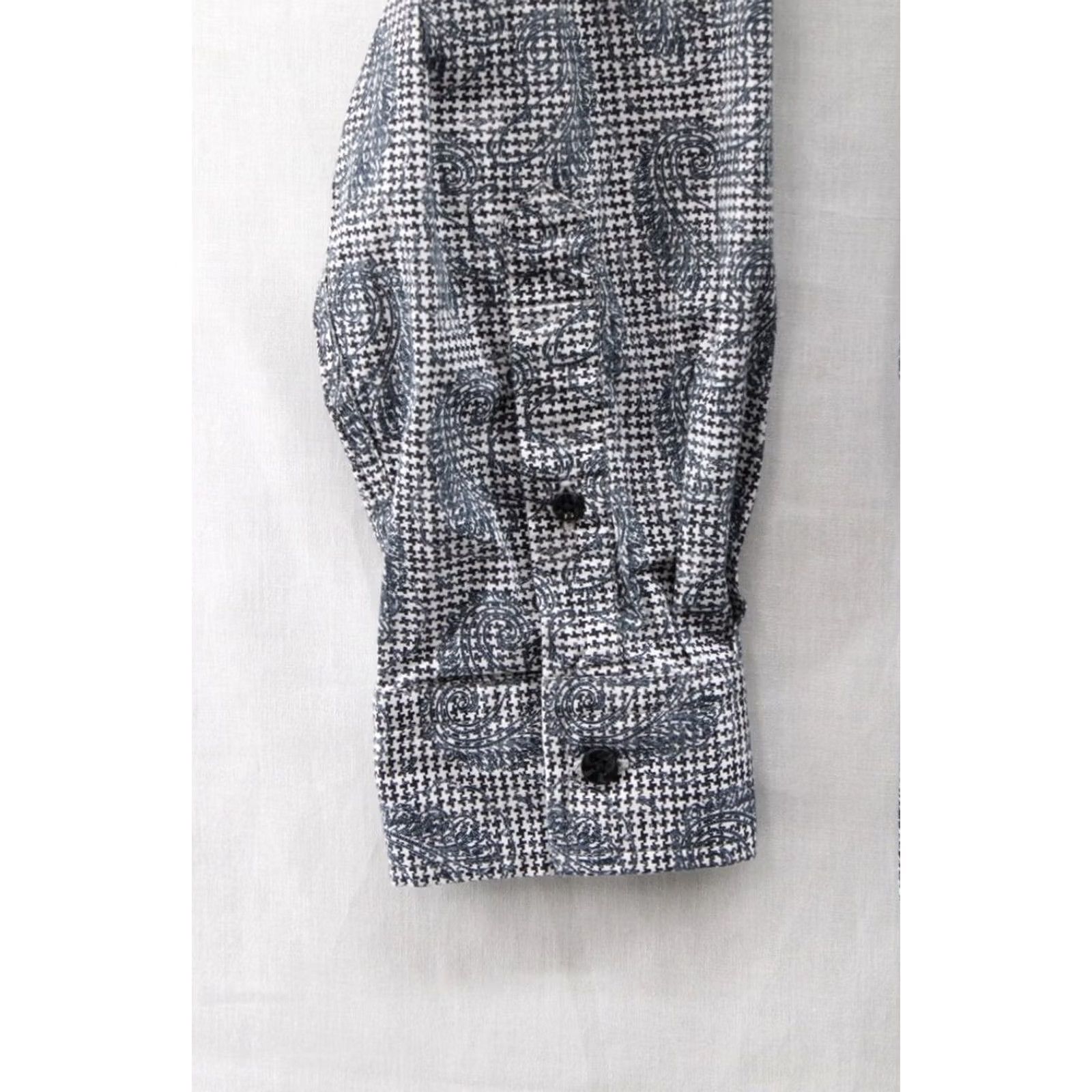 Robert Graham Robert Graham Shirt Mens 2XL Gray Paisley Houndstooth Button-Down Stylish Shirt Size US XXL / EU 58 / 5 - 3 Thumbnail