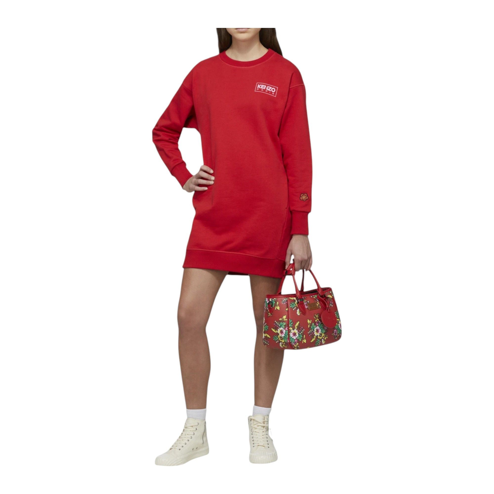 Kenzo Kenzo Red Logo Sweater Dress Size M / US 6-8 / IT 42-44 - 6 Thumbnail