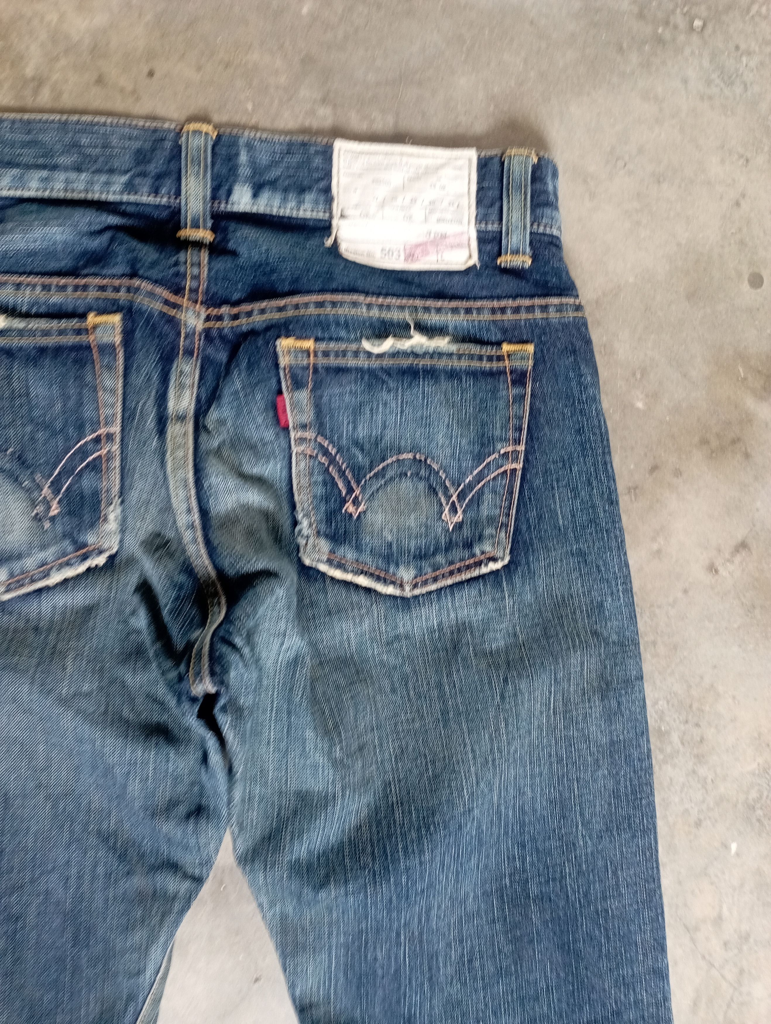 Edwin Flare Jeans Japan Edwin 503 Stone Wash Bootcut Jeans Size 29" - 11 Thumbnail