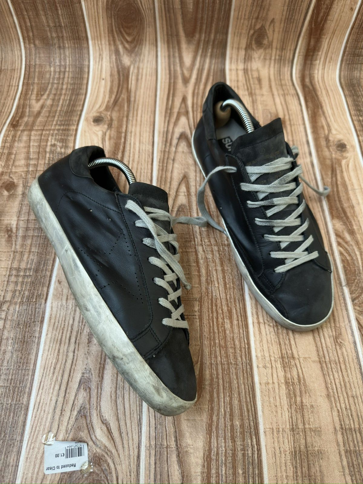 Golden Goose Golden Goose Superstar Black Leather Suede Lowtop Sneaks Size US 9 / EU 42 - 2 Thumbnail