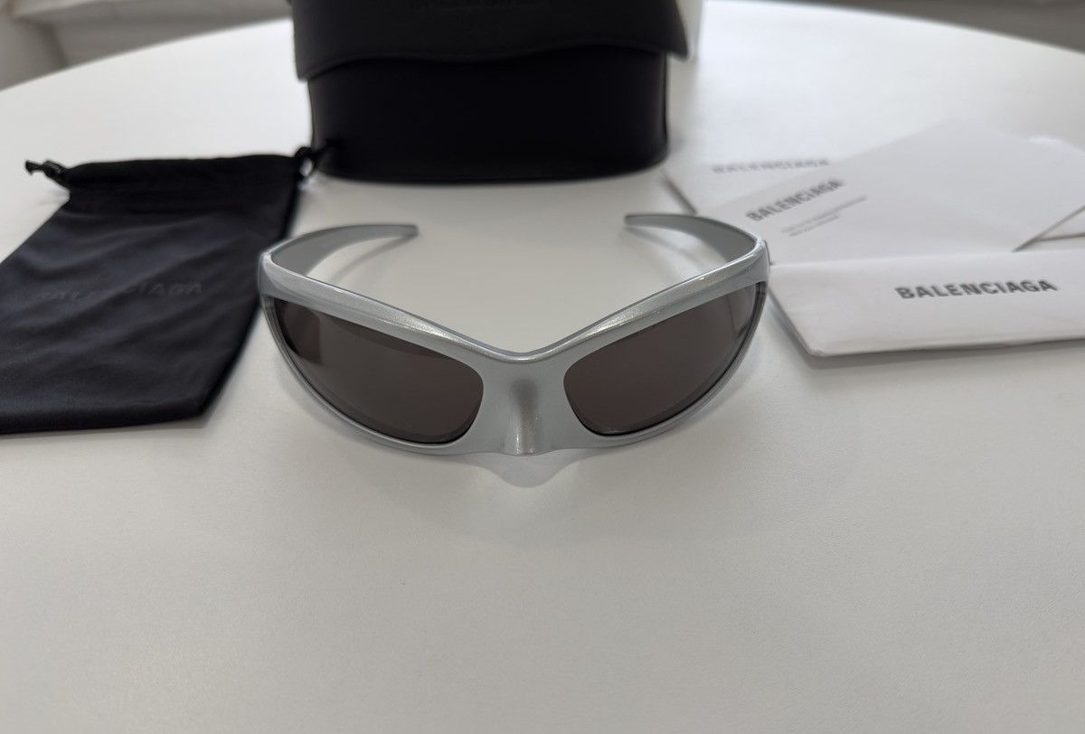 Balenciaga Balenciaga Silver Skin x Cat XL Sunglasses Size ONE SIZE - 5 Thumbnail