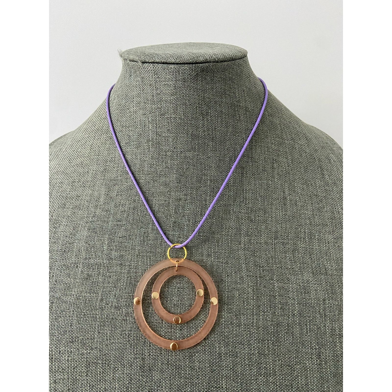 Handmade round pendant necklace Size ONE SIZE - 1 Thumbnail
