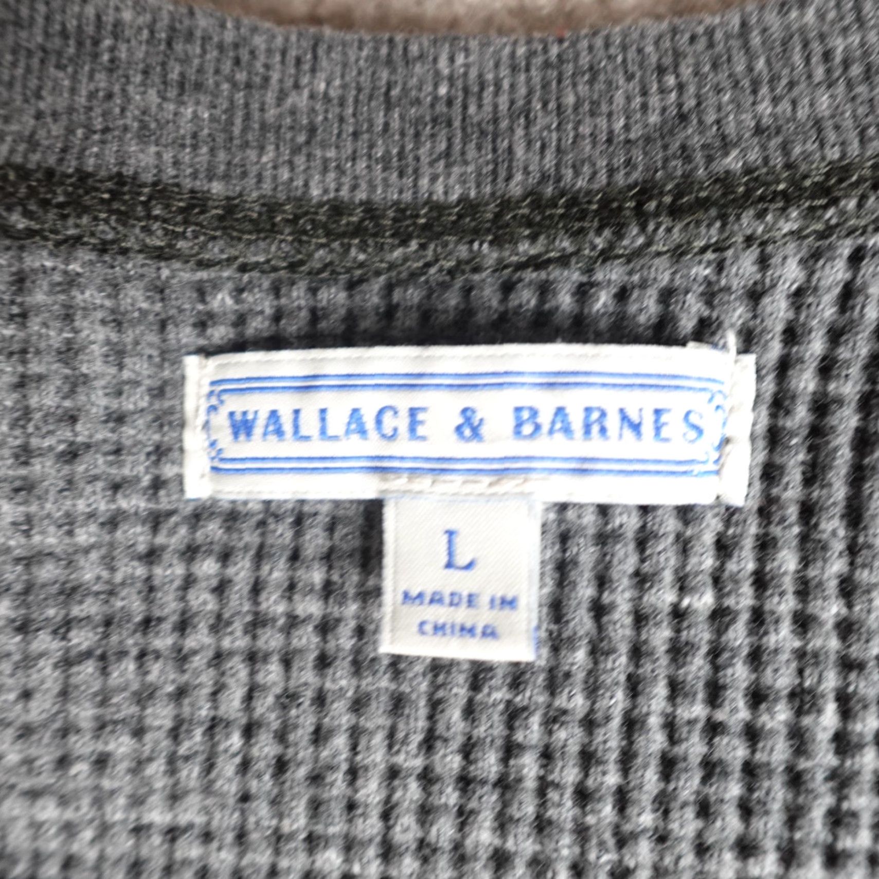 Wallace & Barnes Wallace & Barnes Mens Shirt Large Gray Waffle Thermal Henley Long Sleeve Cotton Pullover Casual 100% Cotton Size US L / EU 52-54 / 3 - 2 Thumbnail
