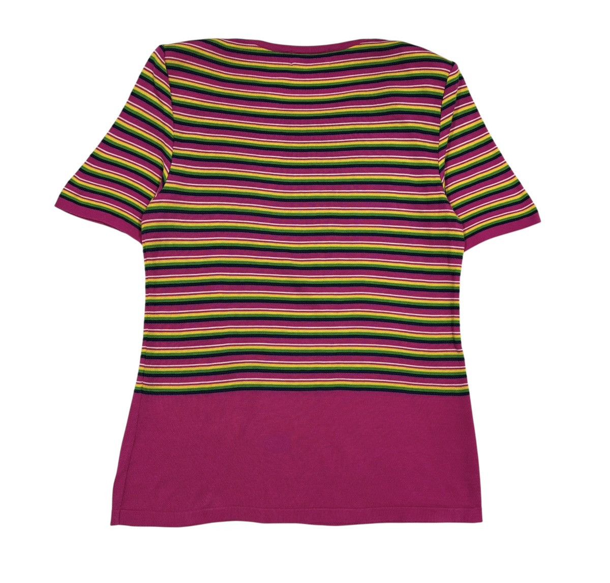 Yves Saint Laurent Vtg🔥90’s YvesSaintLaurent Rainbow Striped Knited Shirt Size M / US 6-8 / IT 42-44 - 2 Thumbnail