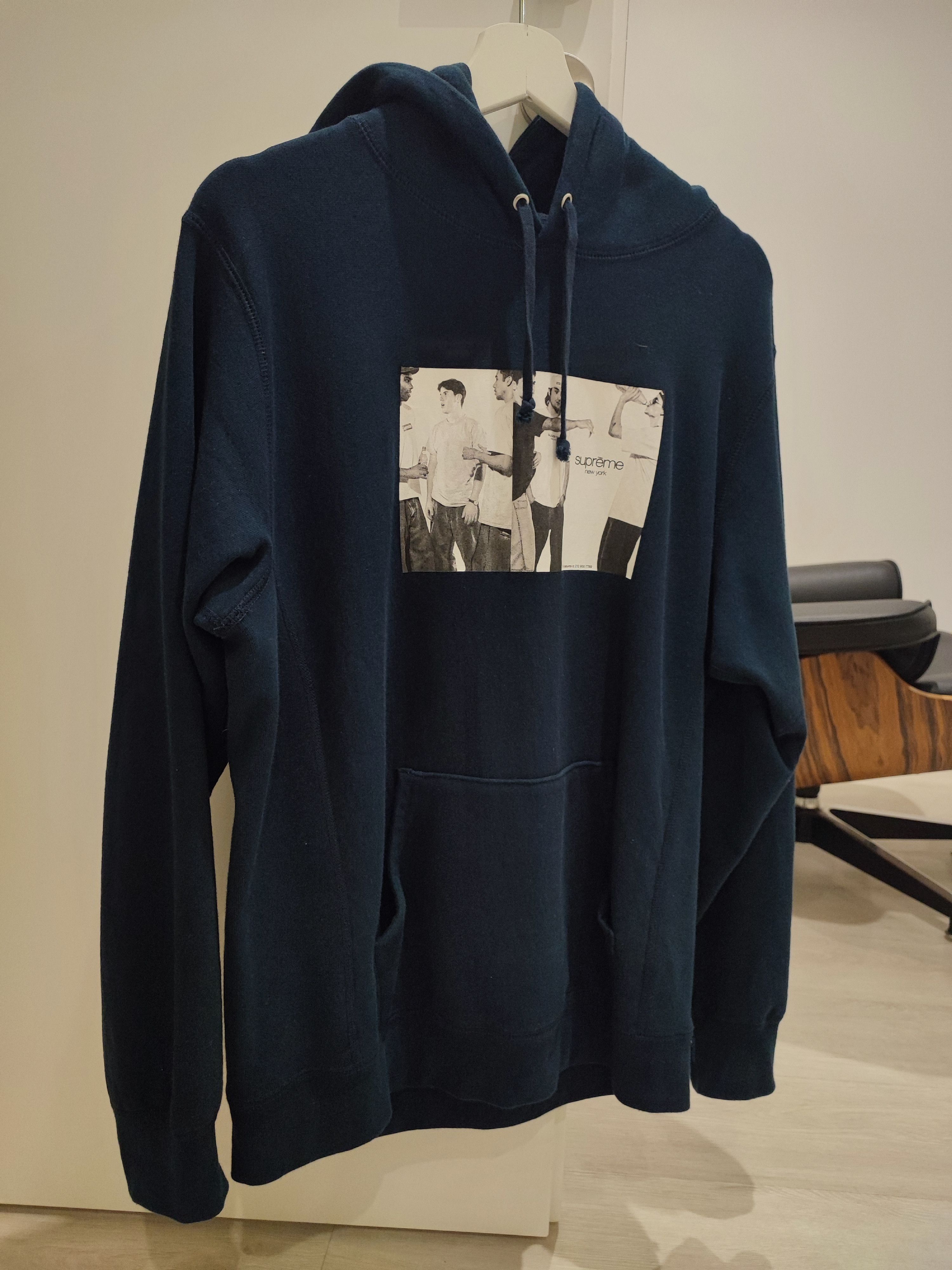 Supreme supreme Navy hangout Hoodie - size M Size US M / EU 48-50 / 2 - 11 Thumbnail