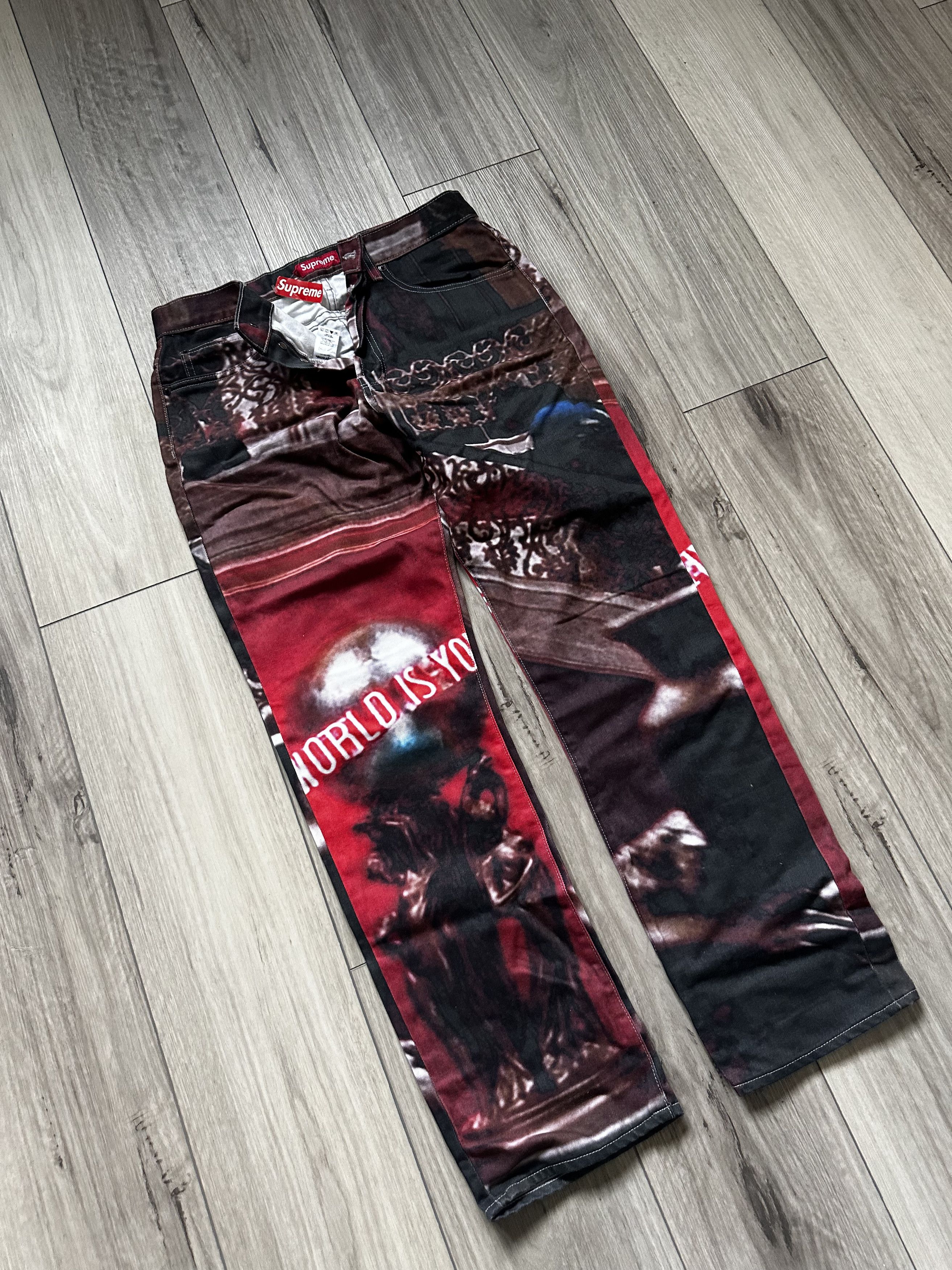 Supreme Supreme FW 2017 Scarface the World Is Yours Jeans Size US 32 / EU 48 - 4 Thumbnail